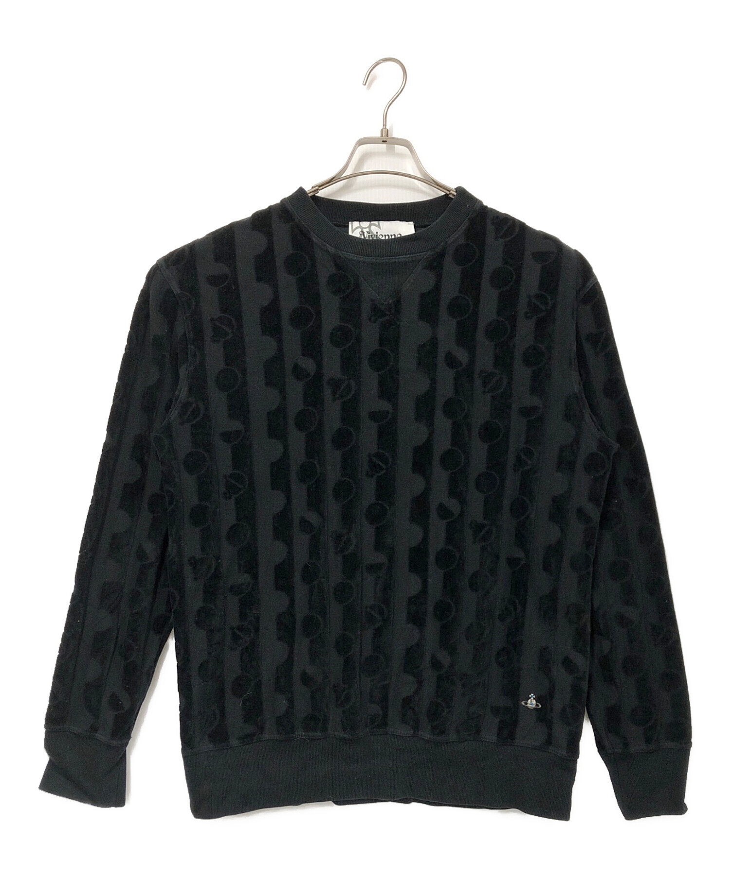 【美品】ヴィヴィアンウエストウッドマン ベロア 長袖 ブラック オーブ 中古・古着通販】Vivienne Westwood man (ヴィヴィアン ウェストウッド