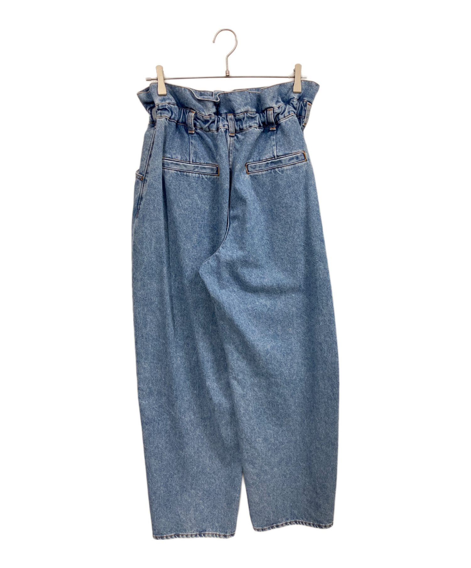 美品⭐︎タグあり【anuke】Waist Tuck Denim 38 中古・古着通販】anuke (アンヌーク) Waist Tuck Denim インディゴ