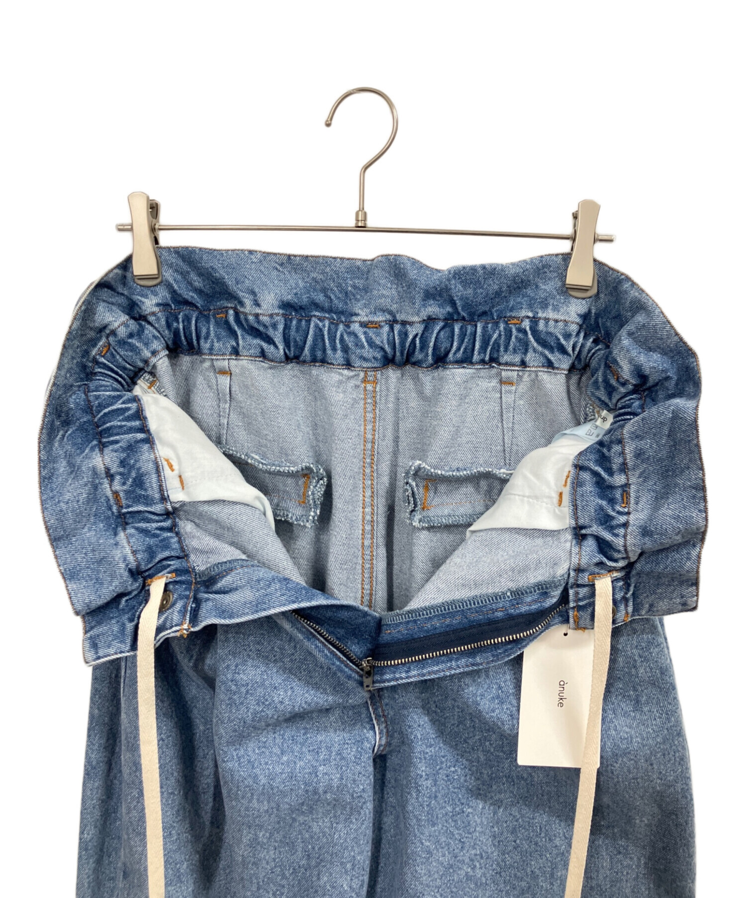 中古・古着通販】anuke (アンヌーク) Waist Tuck Denim インディゴ