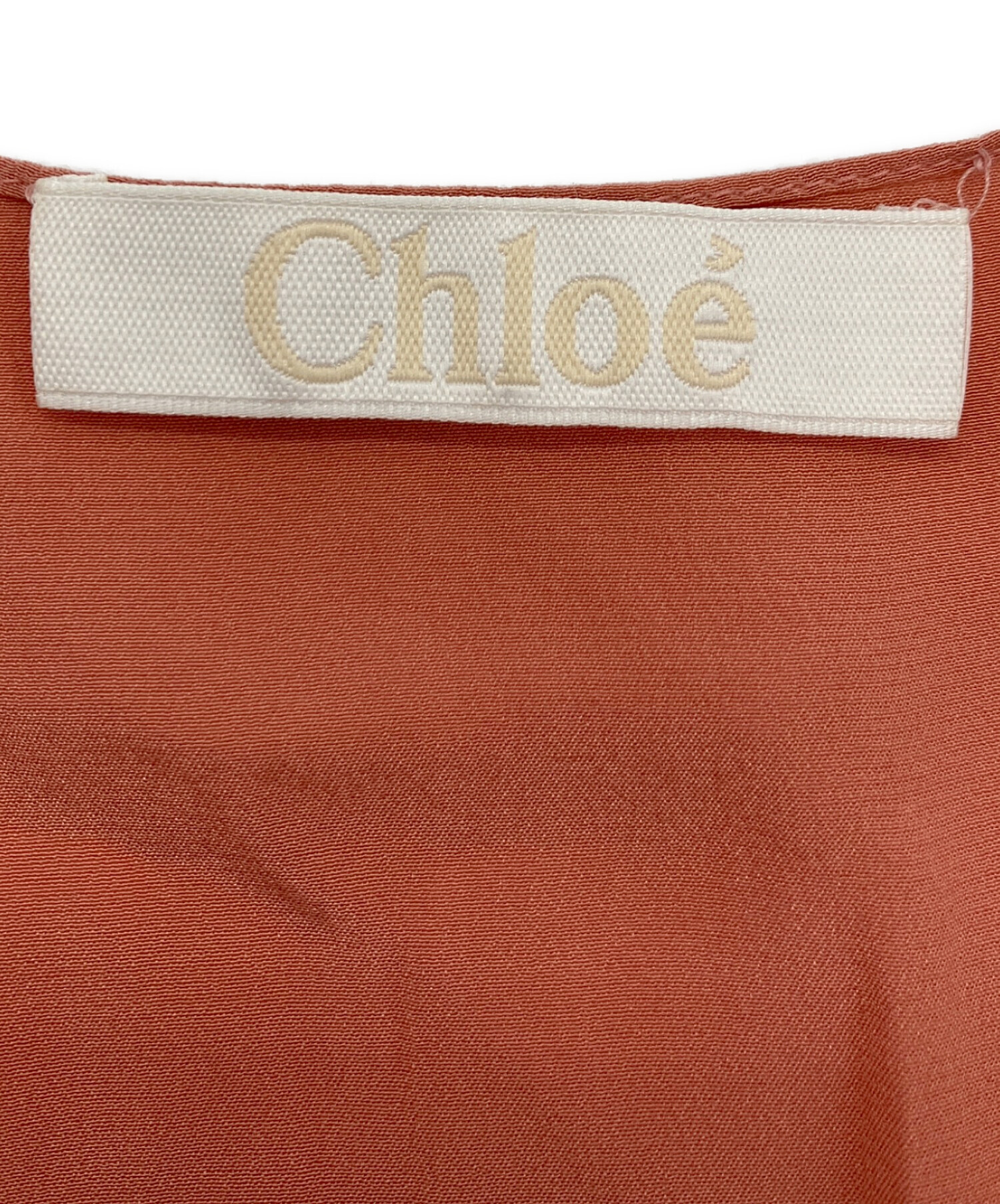 中古・古着通販】Chloe (クロエ) シルクノースリーブブラウス ピンク