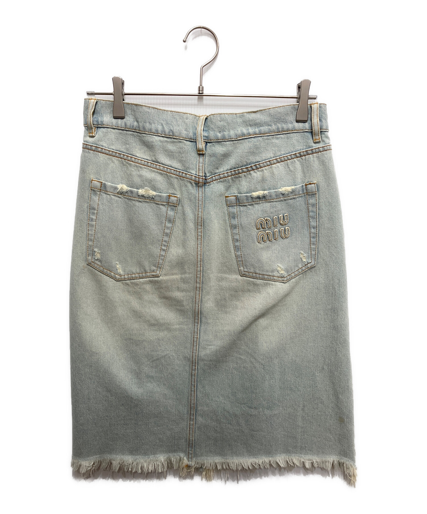中古・古着通販】MIU MIU (ミュウミュウ) デニムスカート ライトブルー