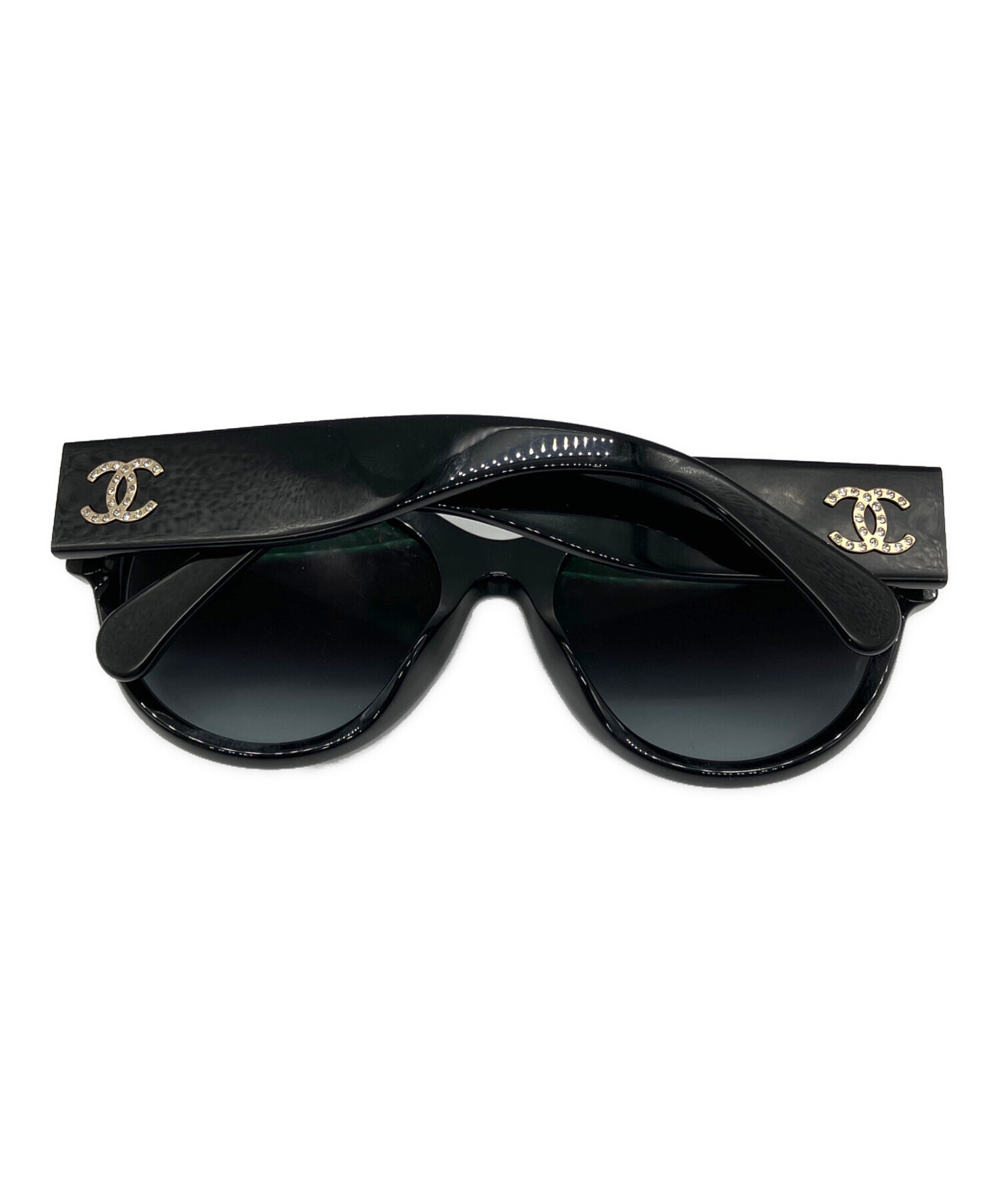 CHANEL シャネル サイドロゴ サングラス ブラウン 中古・古着通販】CHANEL (シャネル) サイドロゴフレームサングラス