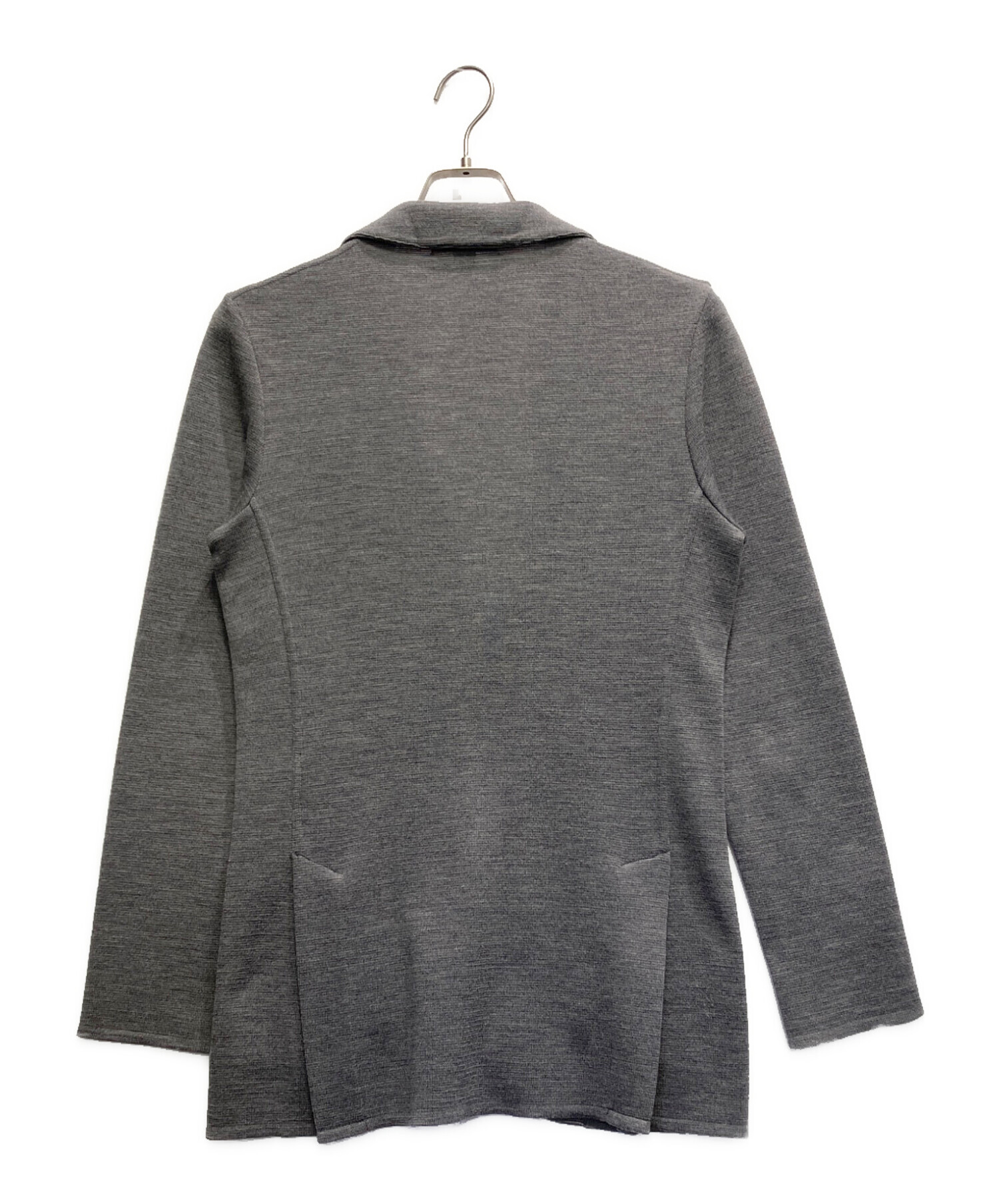 中古・古着通販】LARDINI (ラルディーニ) wool knitted jacket グレー