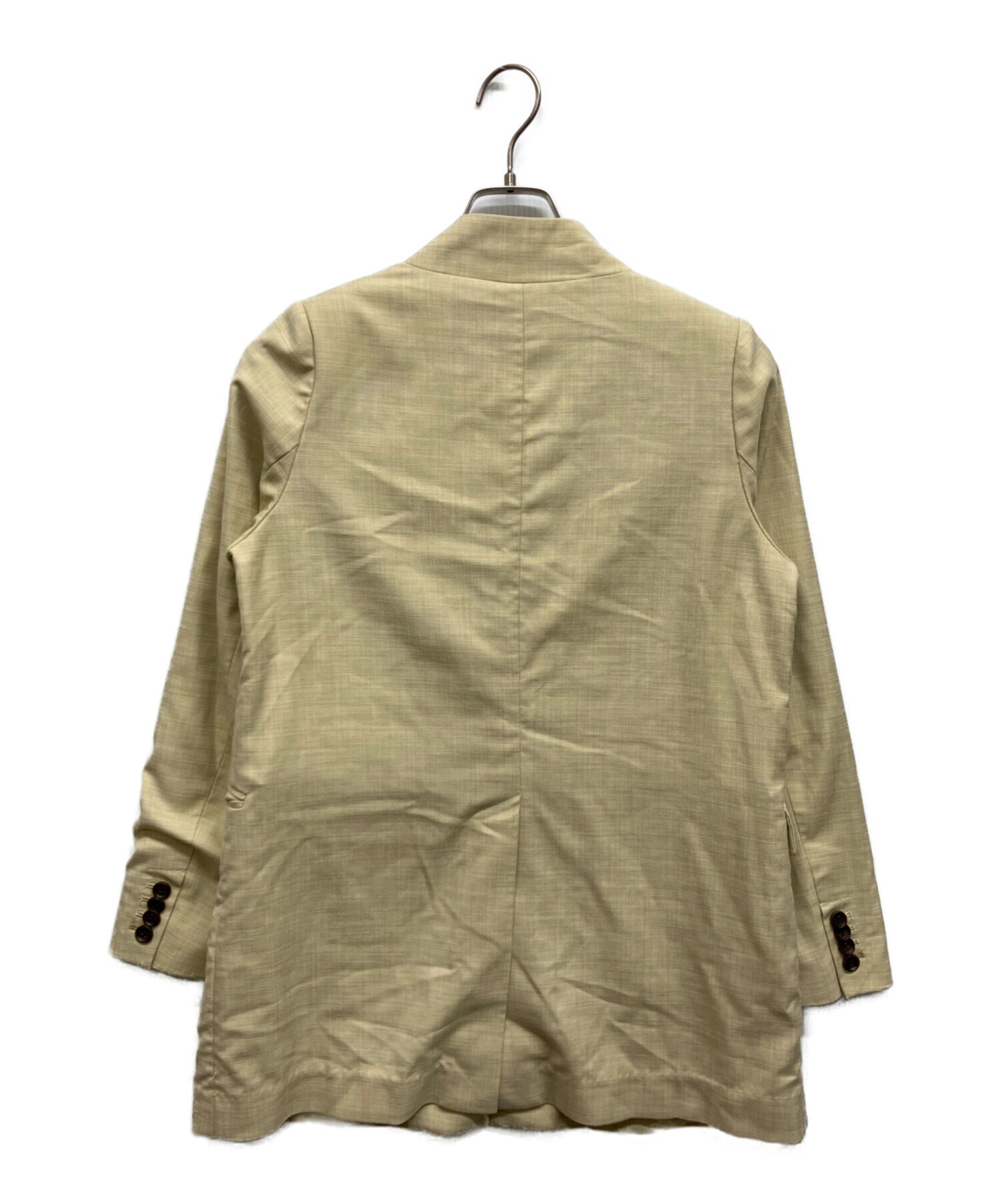 中古・古着通販】Ameri (アメリ) PERFORATED COLLAR JACKET ベージュ 