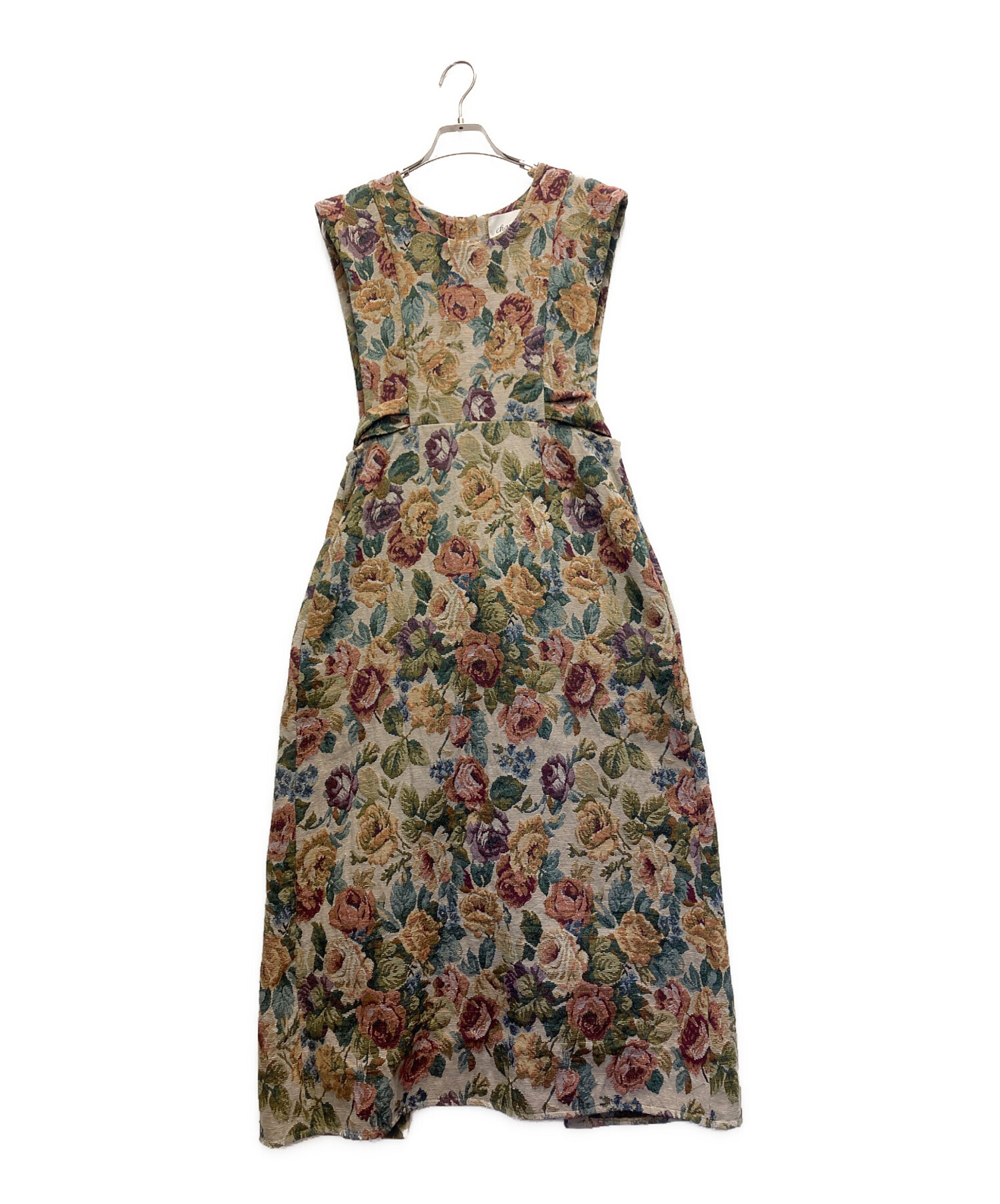 中古・古着通販】charrita (チャリータ) gobelin Apron dress ベージュ 