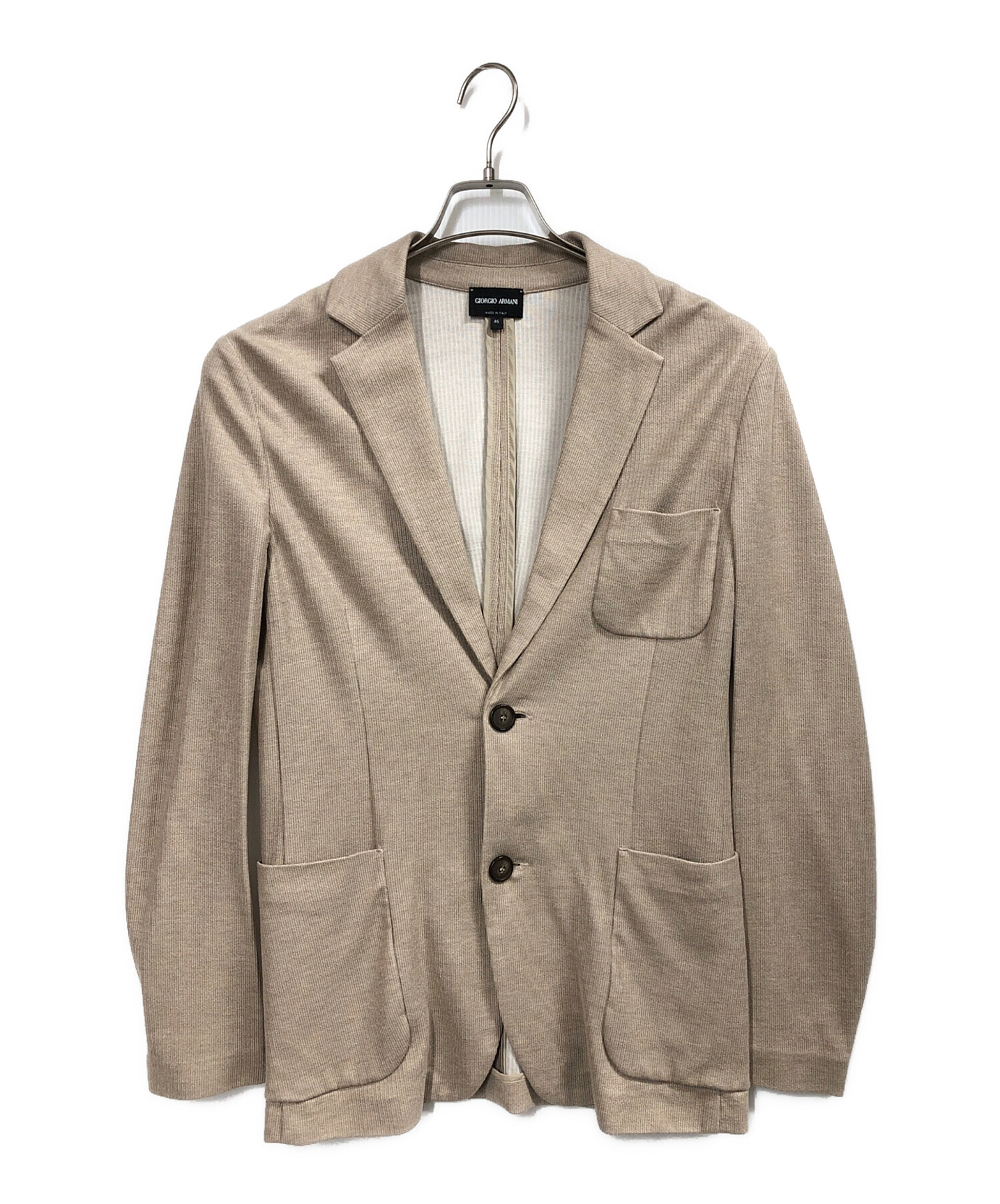 【Giorgio Armani】ベージュジャケット 38 中古・古着通販】GIORGIO ARMANI (ジョルジョアルマーニ) ブレザー
