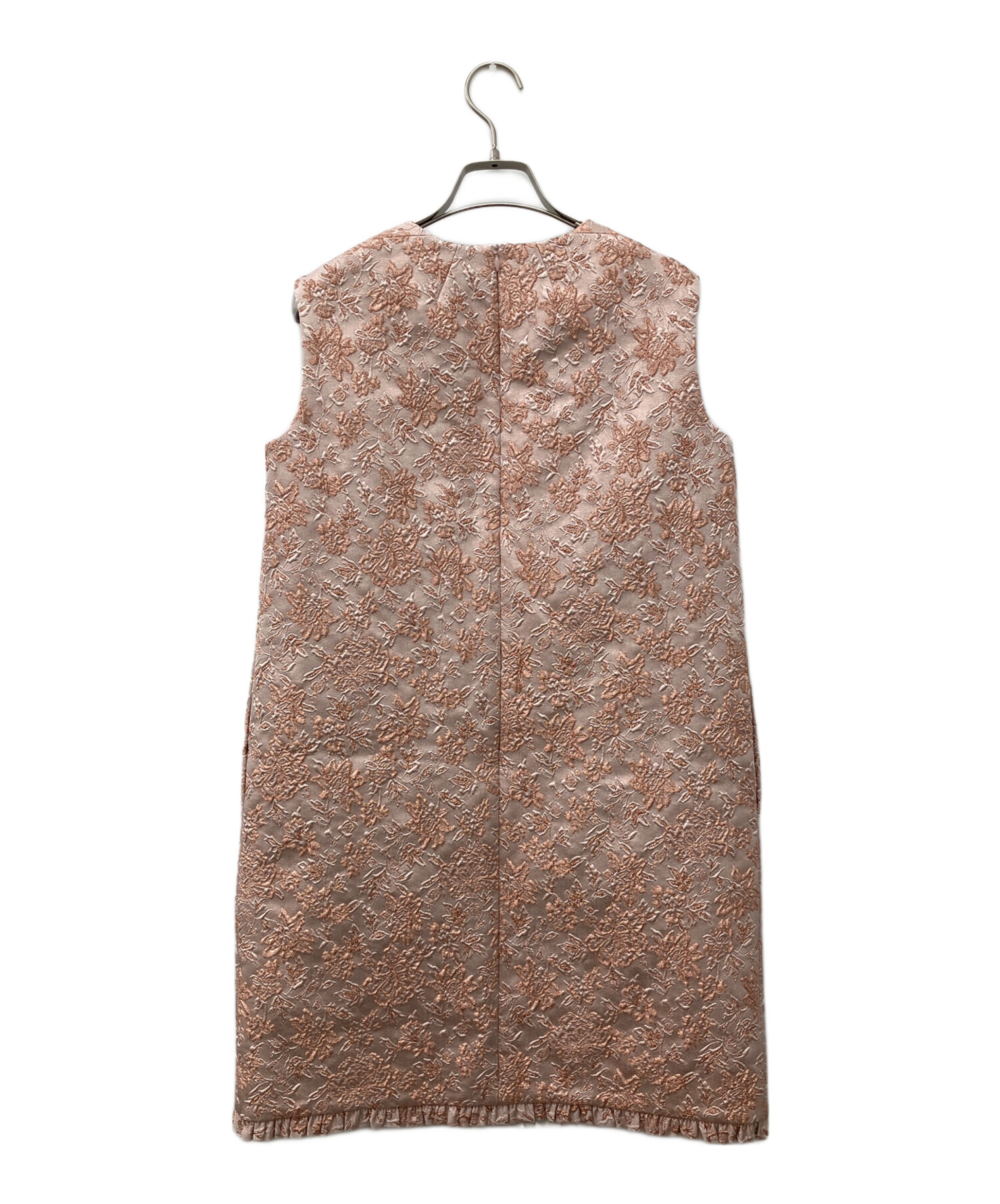 未使用級✨ルルウィルビー ワンピース 24年モデル ロング ティアード キャメル 中古・古着通販】Loulou Willoughby (ルルウィルビー) ラメジャガード