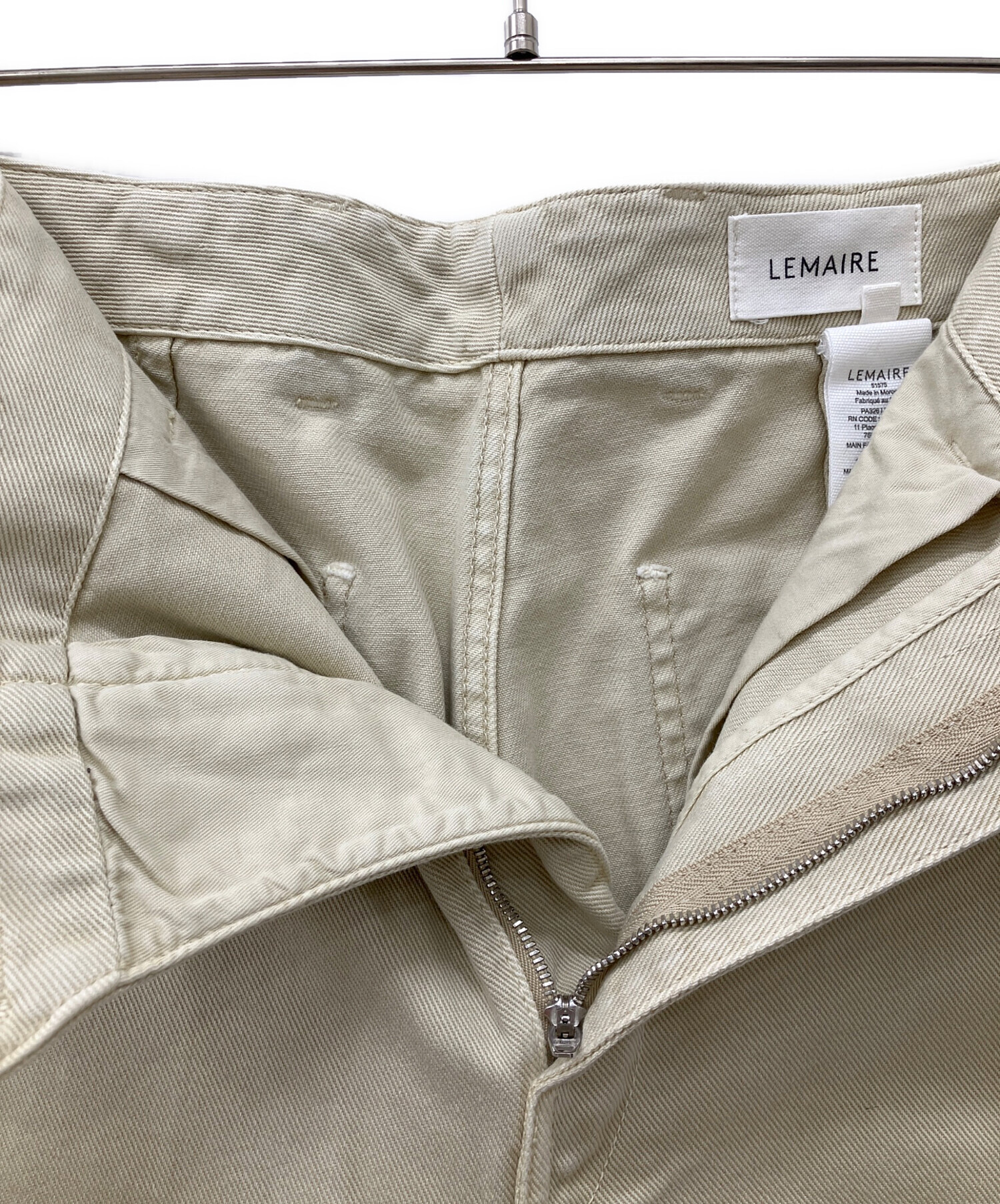 中古・古着通販】LEMAIRE (ルメール) TWISTED BELTED PANTS アイボリー 