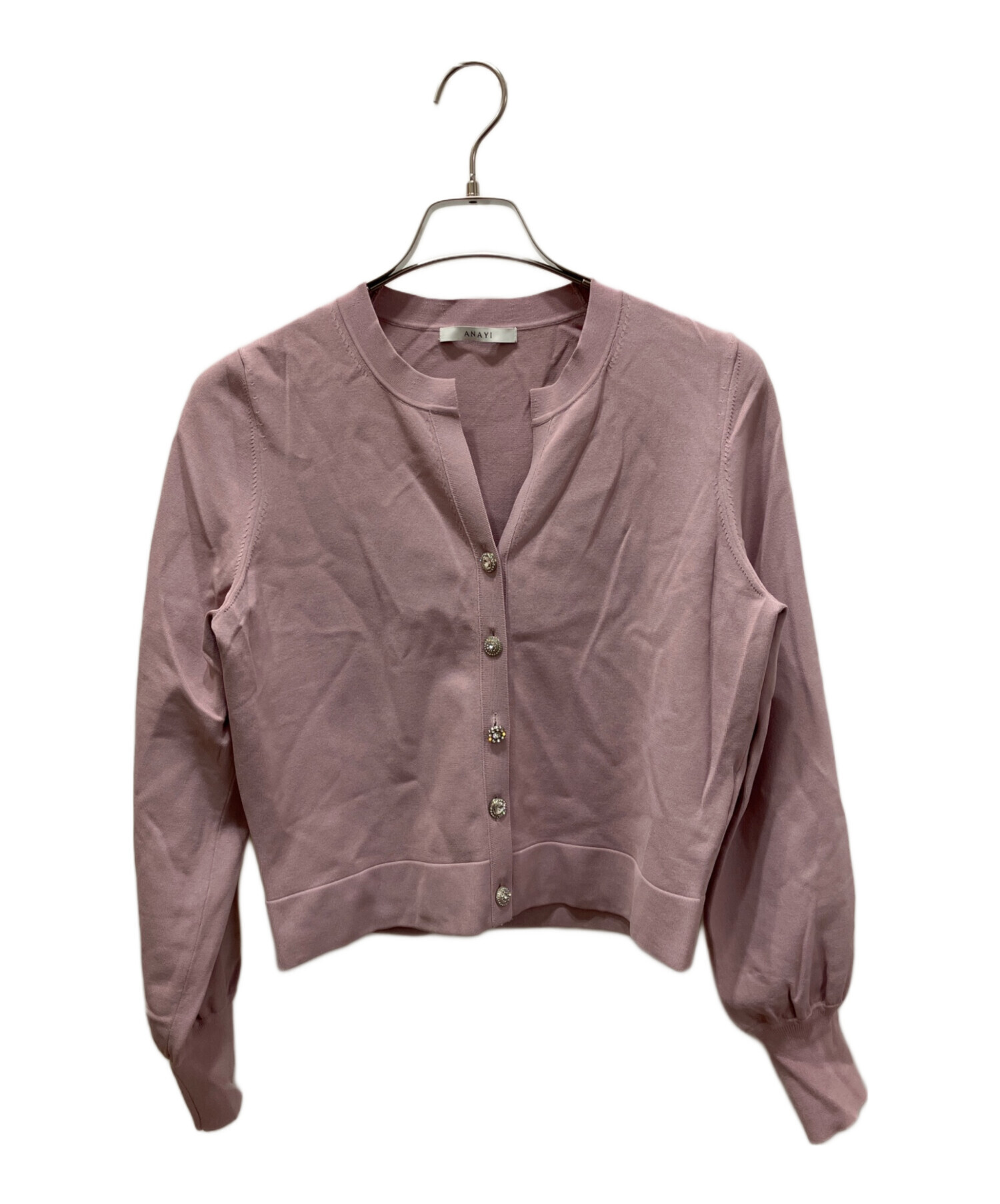 中古・古着通販】ANAYI (アナイ) アソート釦キーネック カーディガン