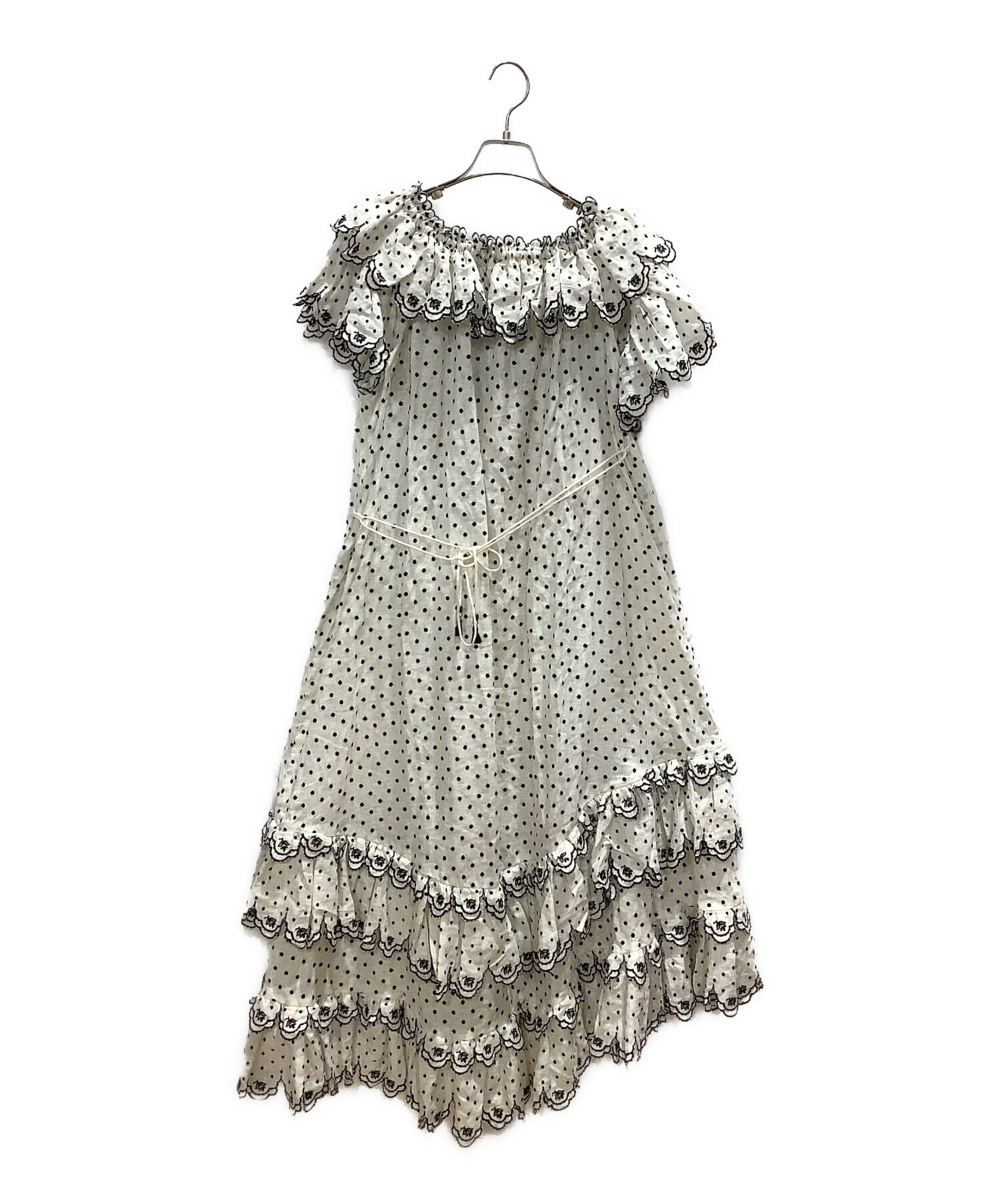 中古・古着通販】ZIMMERMANN (ジマーマン) ドットフリルワンピース