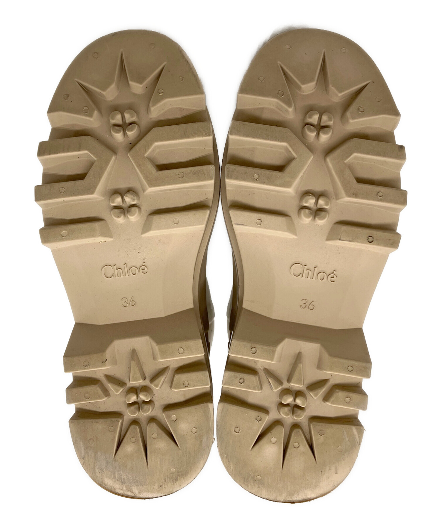 中古・古着通販】Chloe (クロエ) ラバーレインブーツ ベージュ サイズ