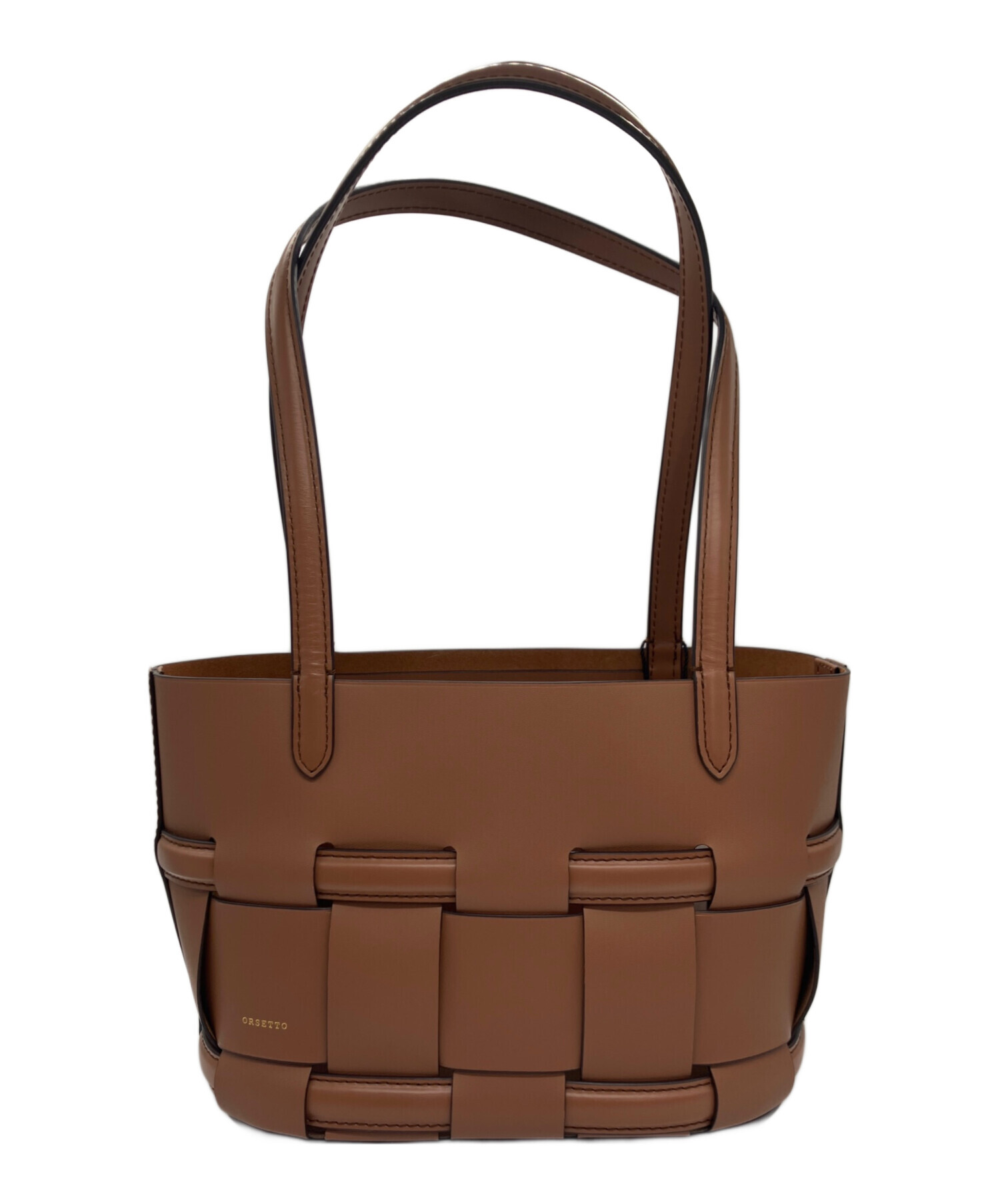 中古・古着通販】ORSETTO (オルセット) レザーハンドバッグ ブラウン