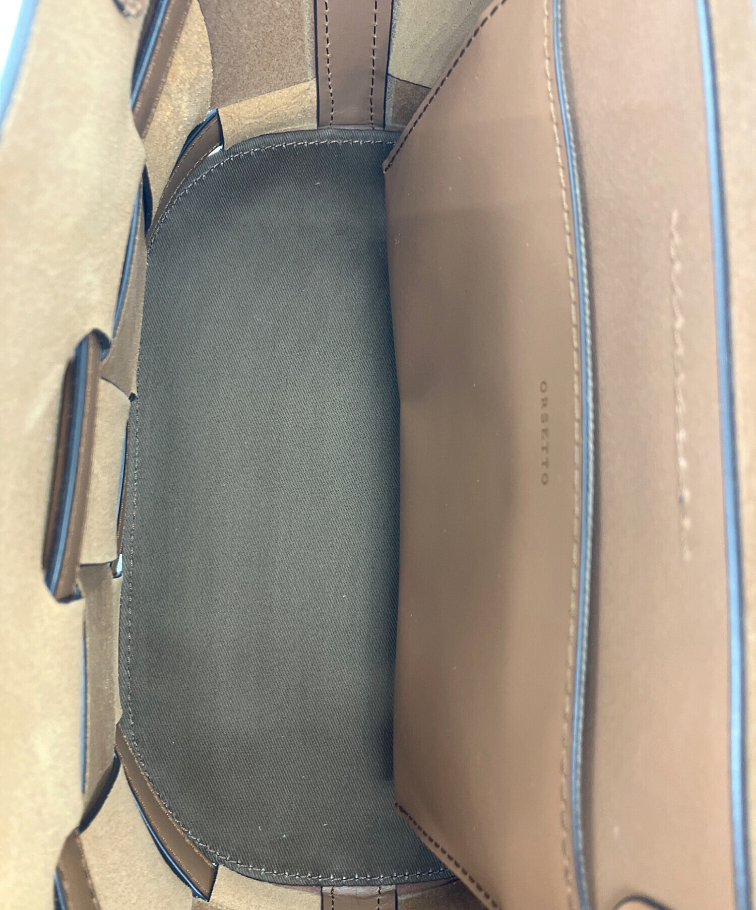 中古・古着通販】ORSETTO (オルセット) レザーハンドバッグ ブラウン