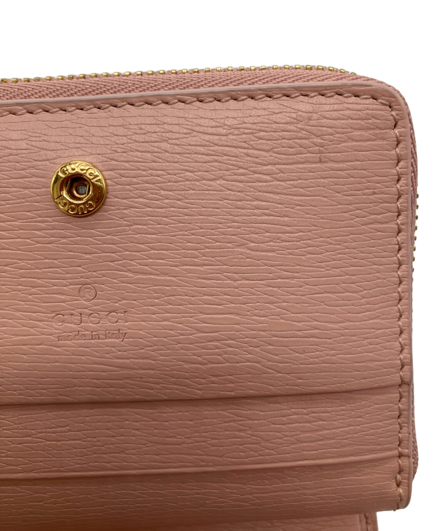 中古・古着通販】GUCCI (グッチ) スクリプトミニウォレット ピンク