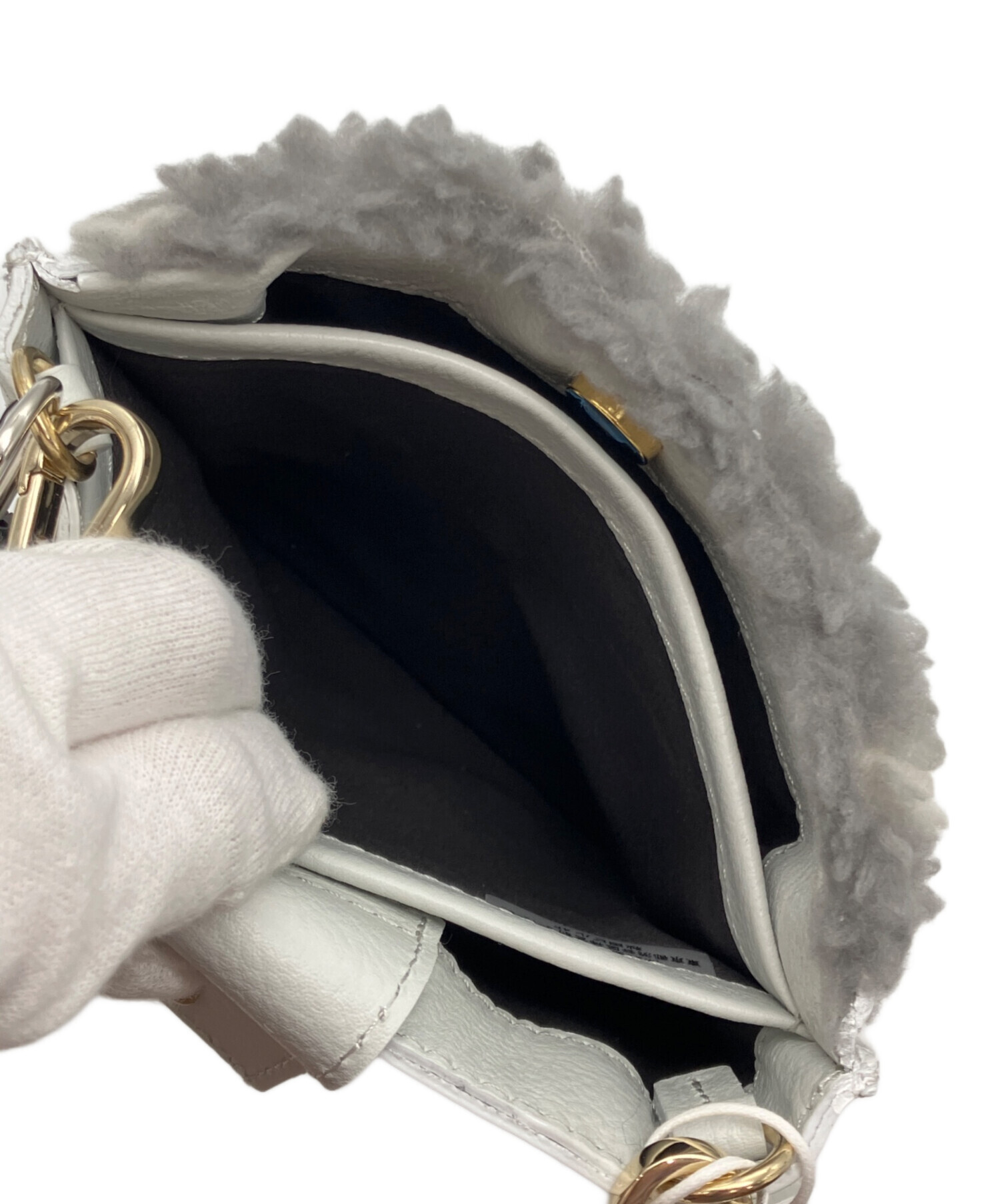 中古・古着通販】russet (ラシット) ボアミニショルダーバッグ グレー