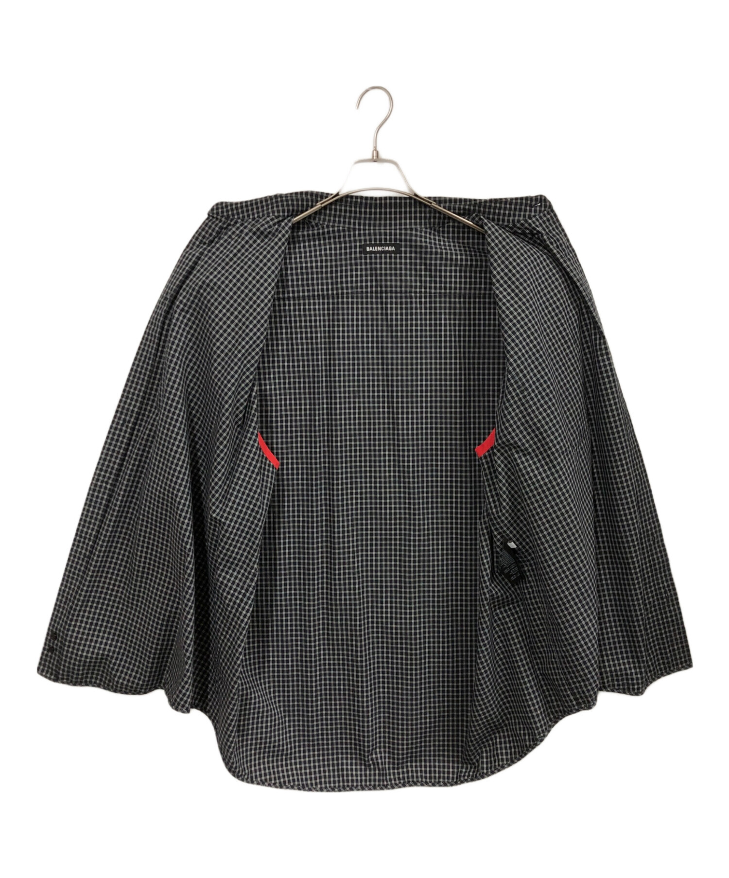 中古・古着通販】BALENCIAGA (バレンシアガ) シャツ ブラック×レッド