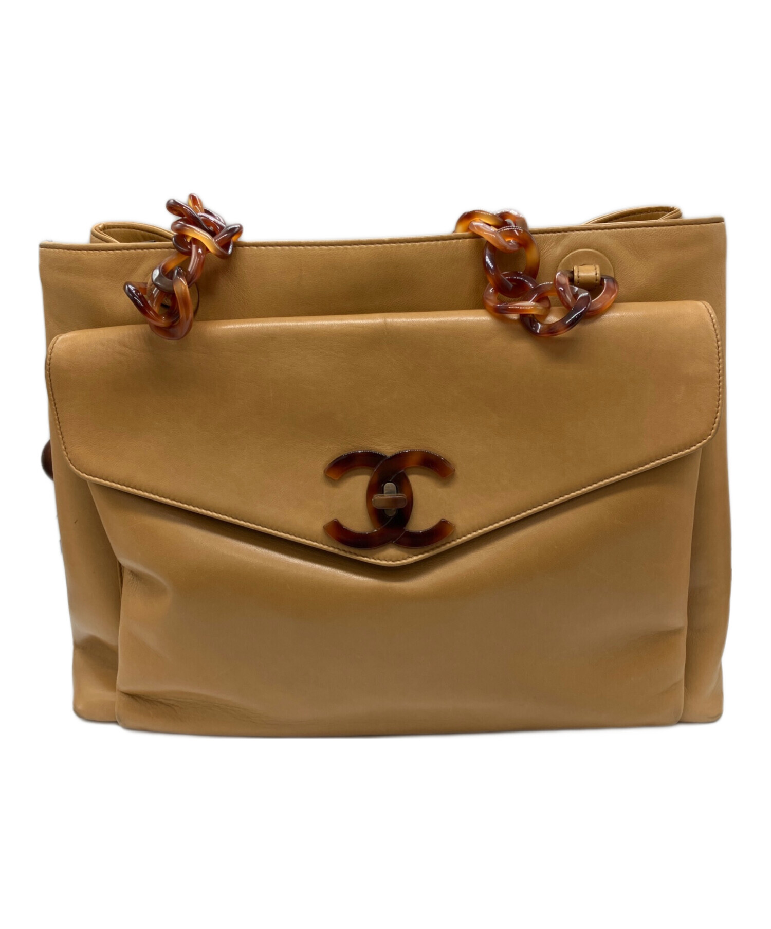 中古・古着通販】CHANEL (シャネル) プラチェーントートバッグ