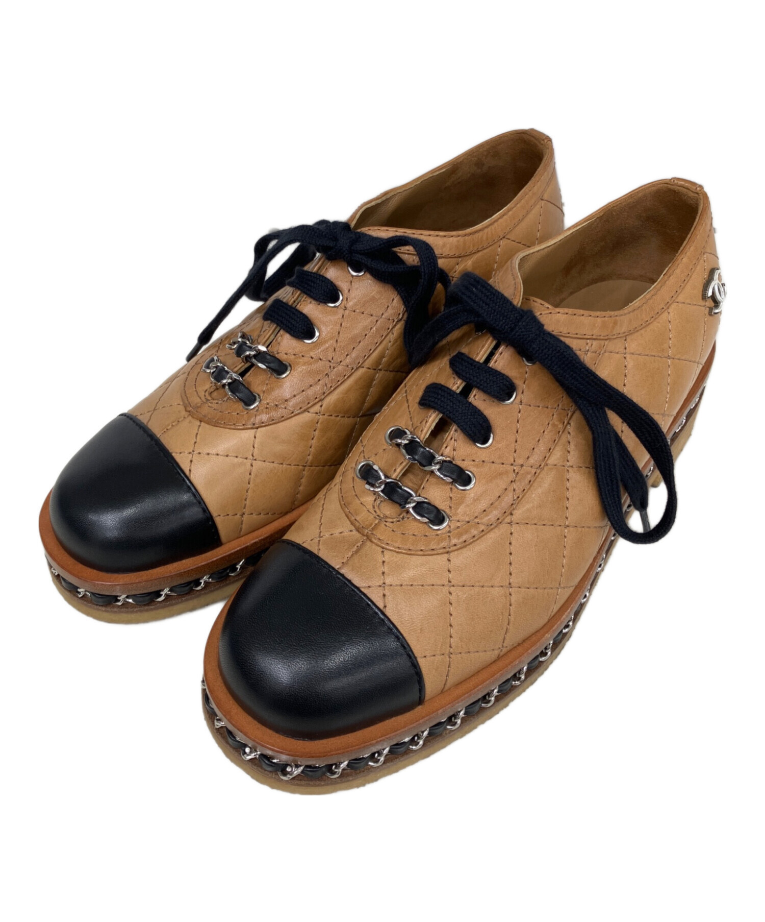 中古・古着通販】CHANEL (シャネル) シューズ ブラウン サイズ:SIZE 37