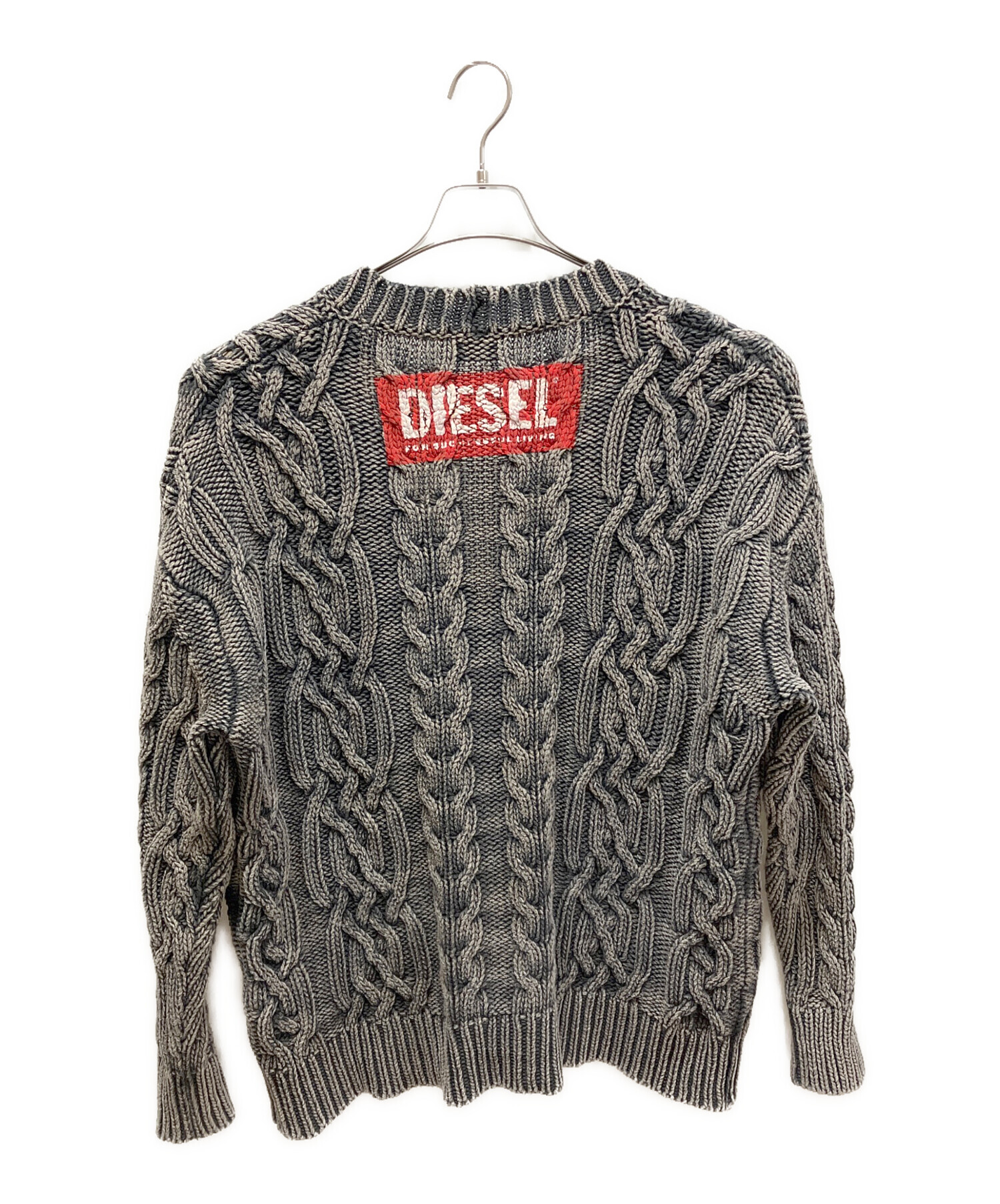 古着 DIESEL ディーゼル イタリア製 長袖 ニット カーディガン S グレー レディース 中古・古着通販】DIESEL (ディーゼル) ウィメンズ カーディガン