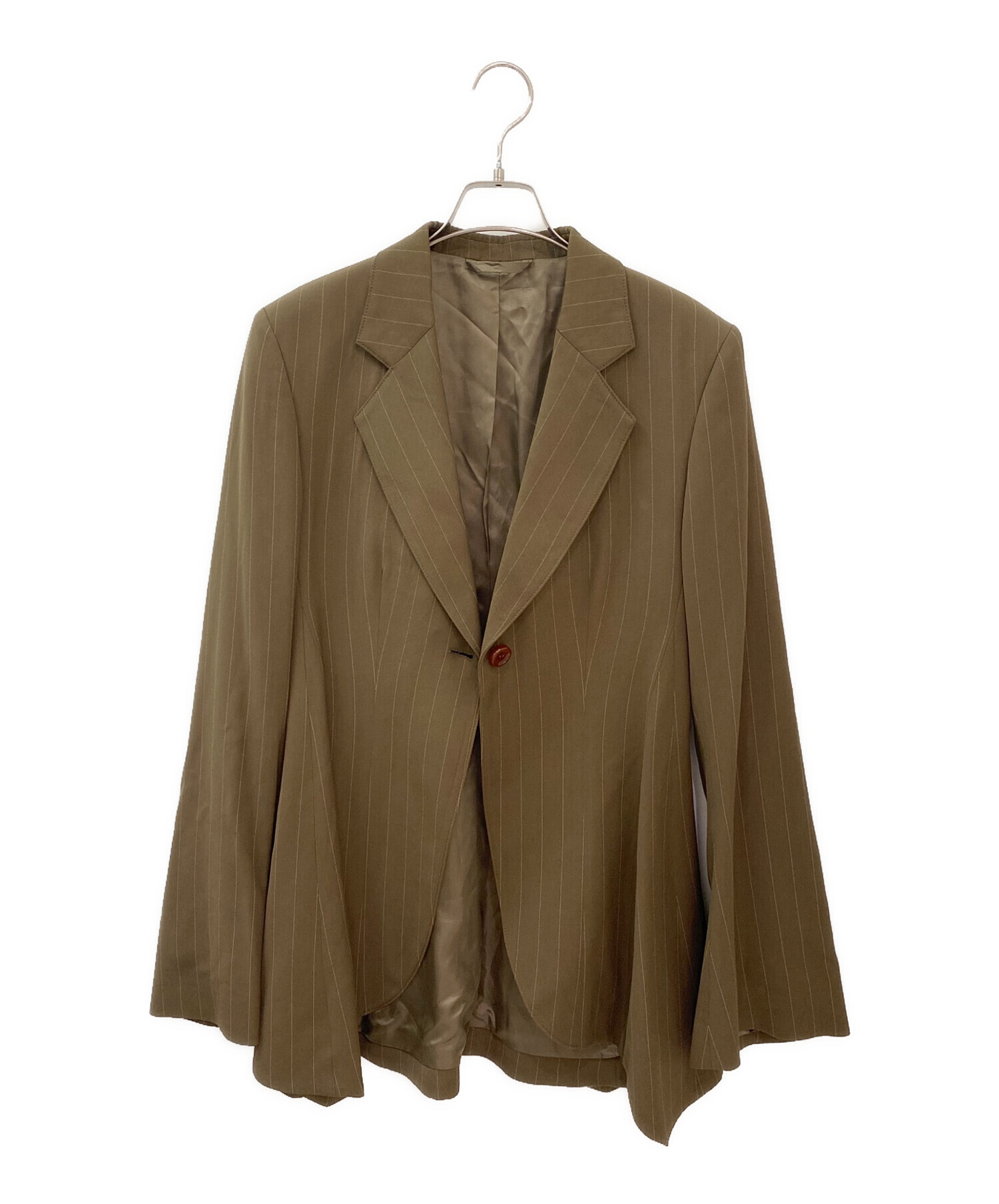 ACNE - 【AcneStudios】ストライプウール混 1ボタンテーラードジャケット 中古・古着通販】Acne studios (アクネ ストゥディオス) ストライプ柄