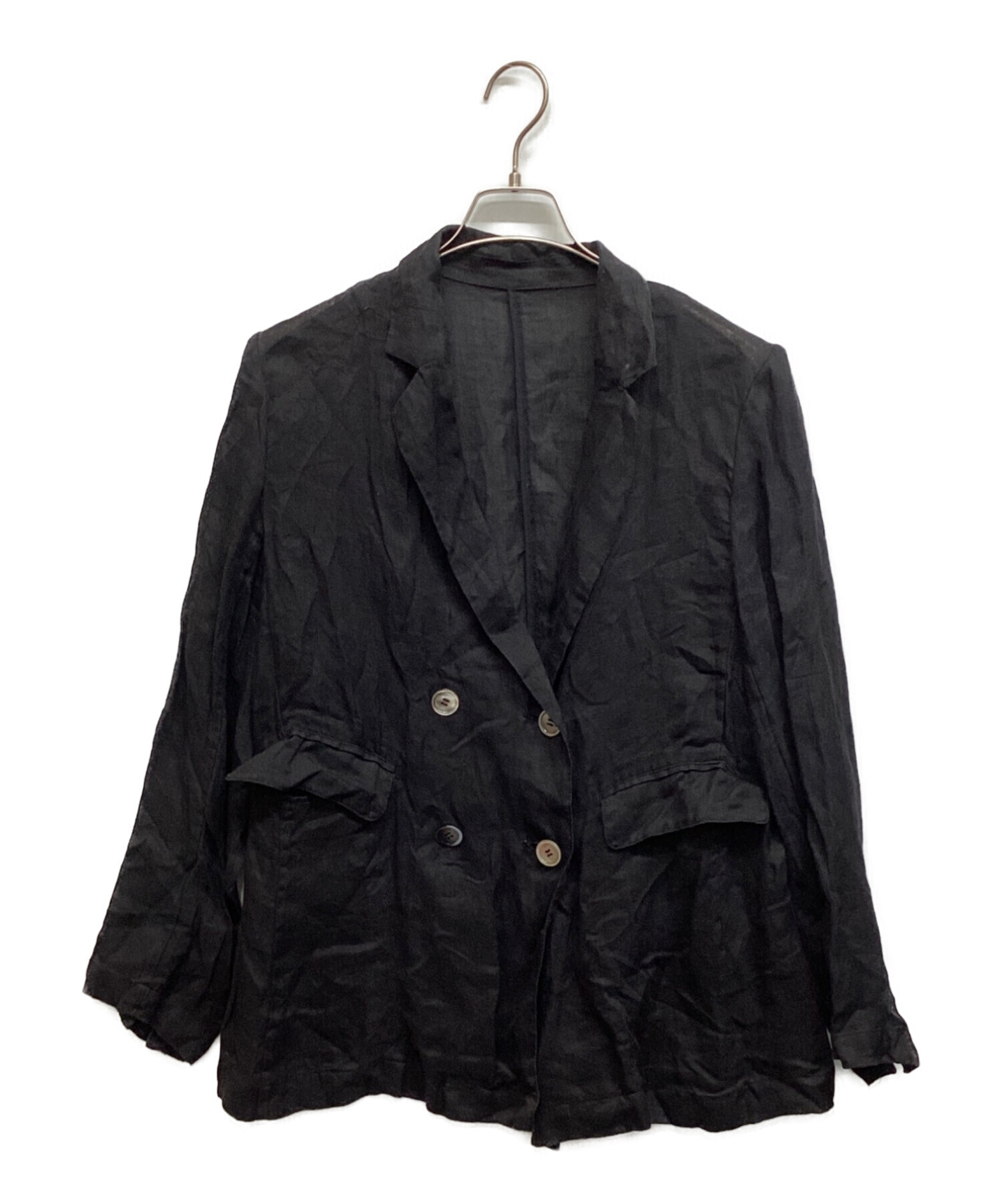 SLOBE IENA スローブイエナ ラミージョーゼットジャケット　ブラック 中古・古着通販】SLOBE IENA (スローブ イエナ) ラミージョーゼット