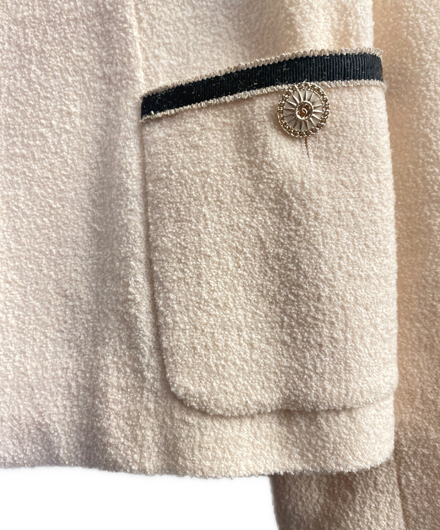 中古・古着通販】CHANEL (シャネル) ツイードスタンドカラージャケット