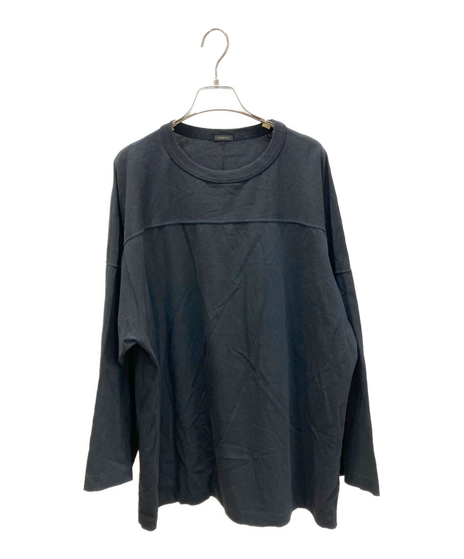 中古・古着通販】COMOLI (コモリ) フットボールTシャツ ブラック