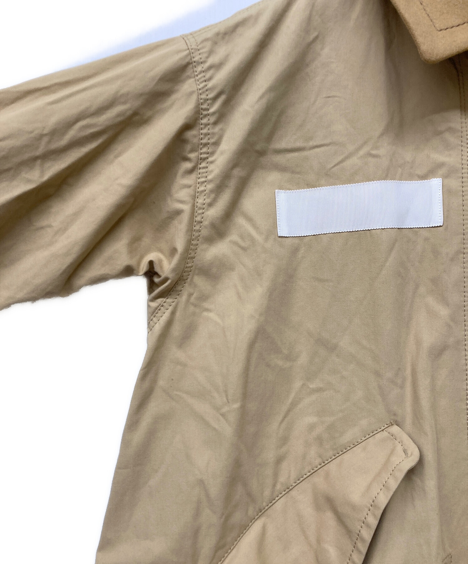 中古・古着通販】sacai (サカイ) ドッキングモッズコート ベージュ