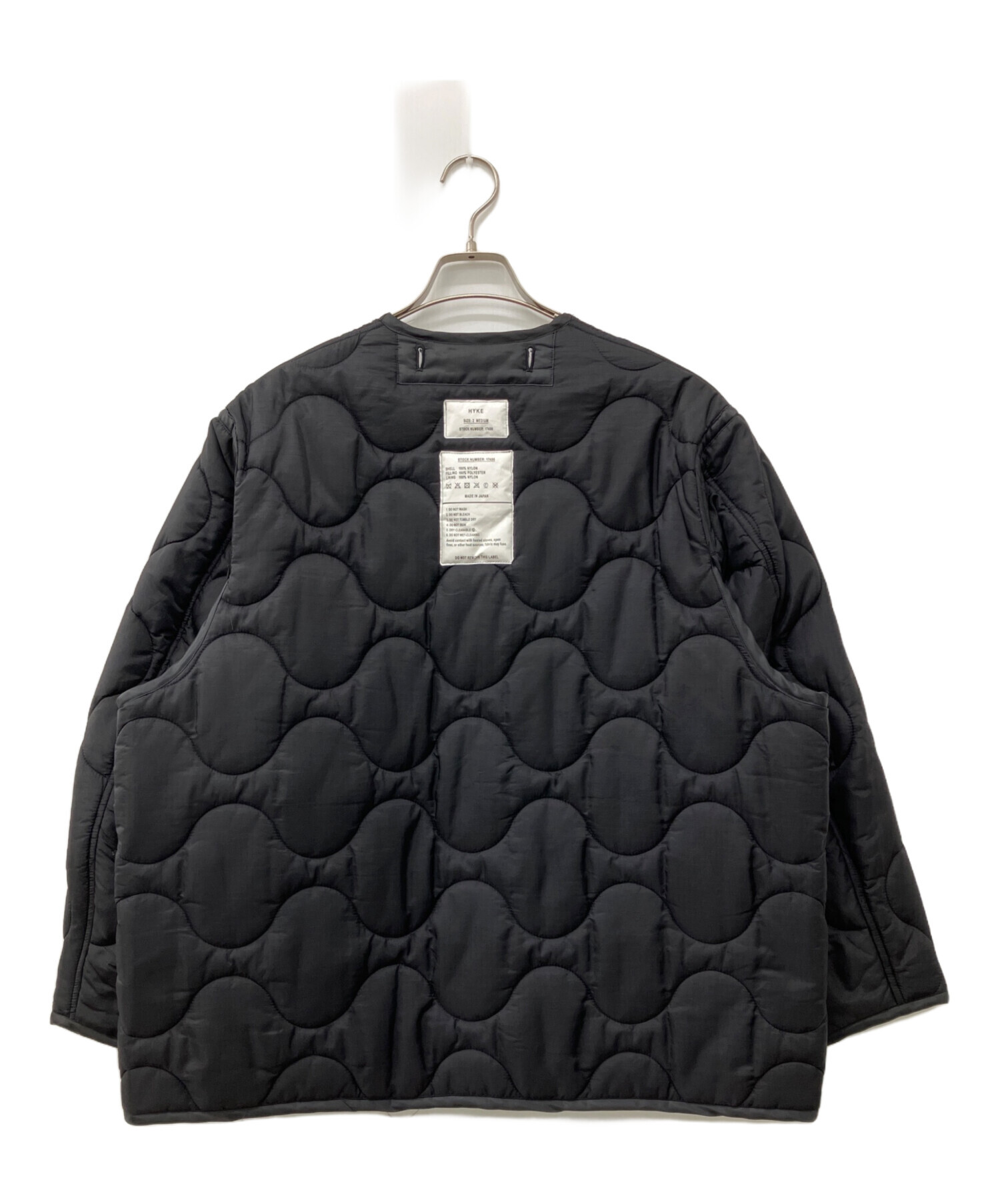 中古・古着通販】HYKE (ハイク) QUILTED LINER JACKET ブラック サイズ 