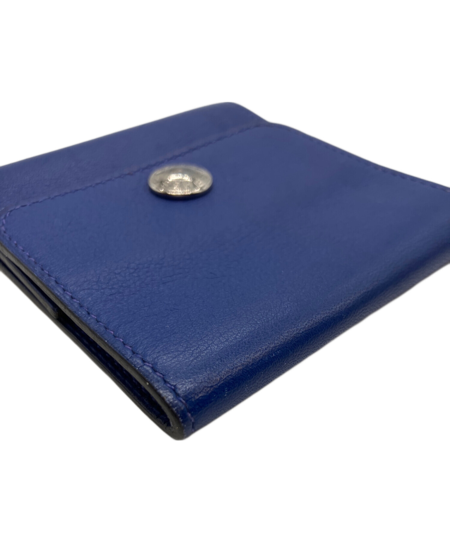 T2K 様 HERMES レザー ケース 青 中古・古着通販】HERMES (エルメス) ポストイットケース ブルー