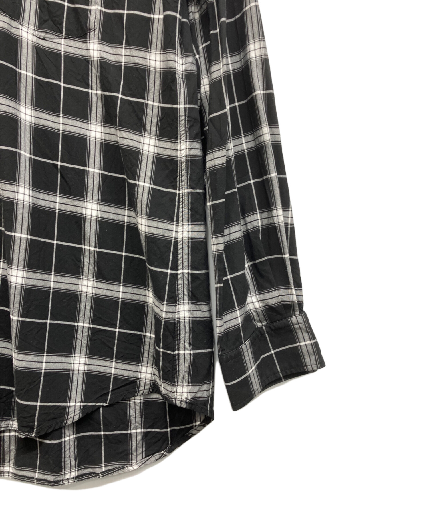 中古・古着通販】BALENCIAGA (バレンシアガ) バックロゴチェックシャツ