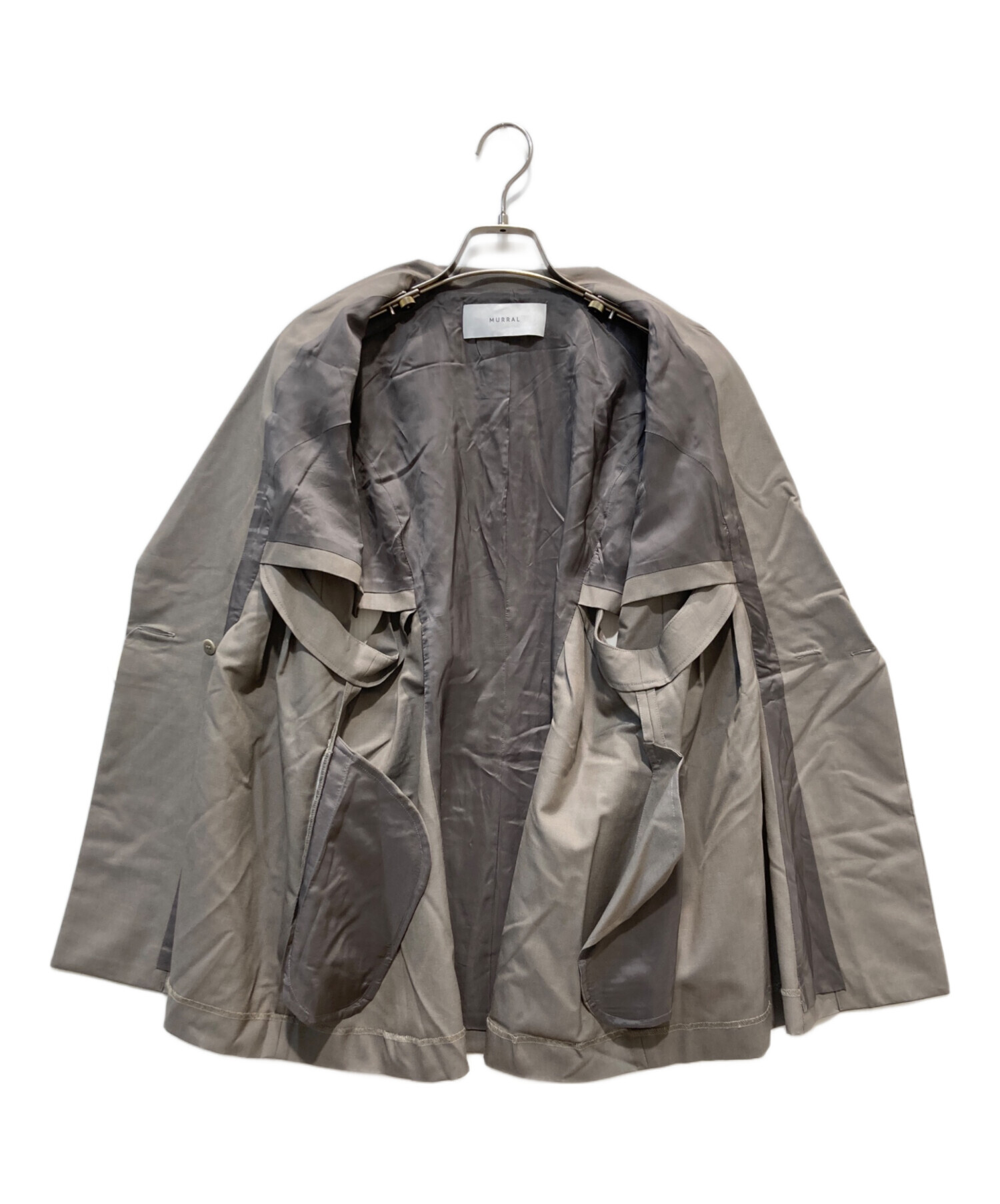 現行・新品タグ★MURRAL Peephole jacket グレー M 春夏 251-0701_01_0a647034-7c86-4b6b