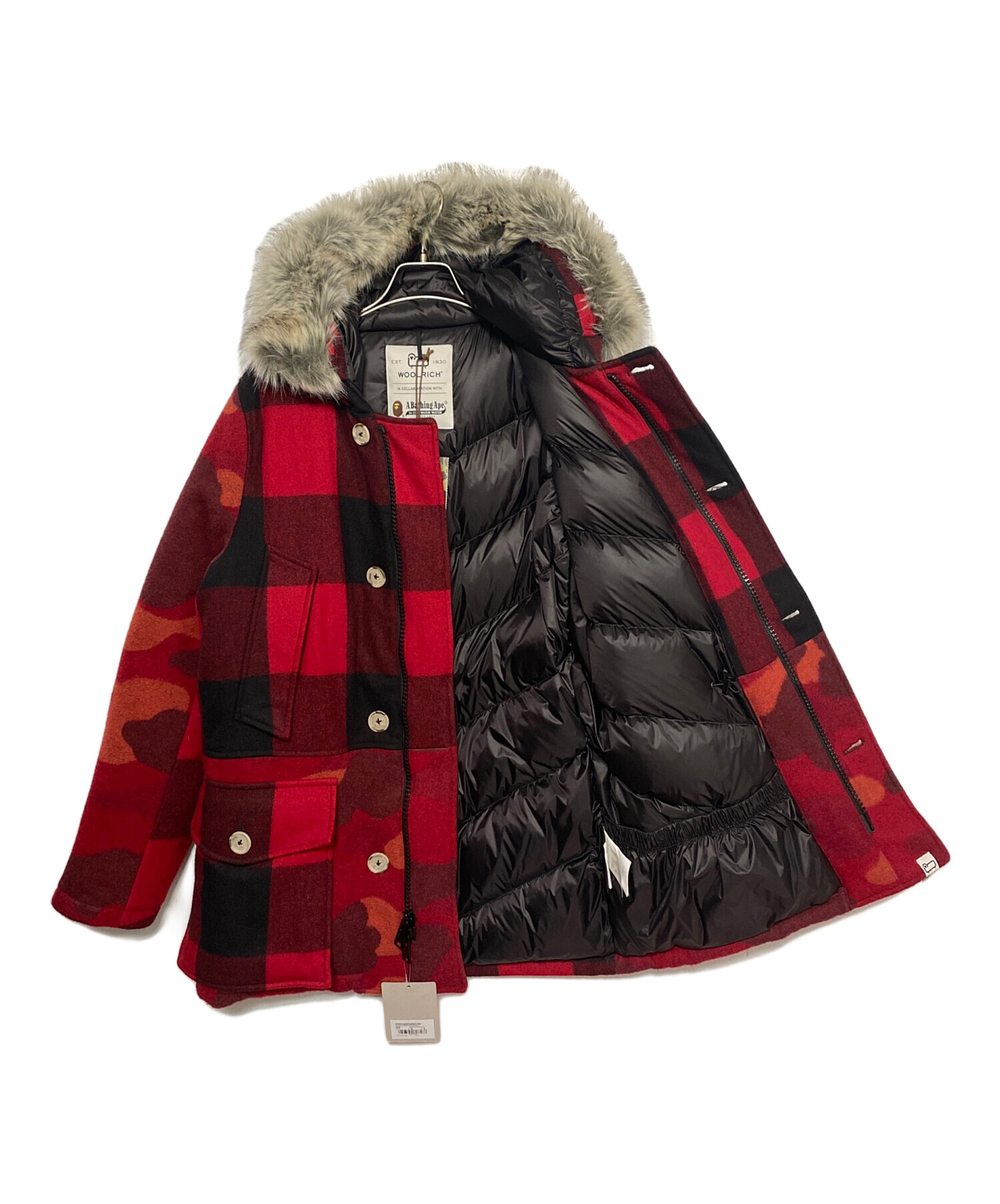 ウールリッチ WOOLRICH ＊ アークティックパーカ ＊ M 赤 レッド 中古・古着通販】A BATHING APE (アベイシングエイプ) WOOLRICH