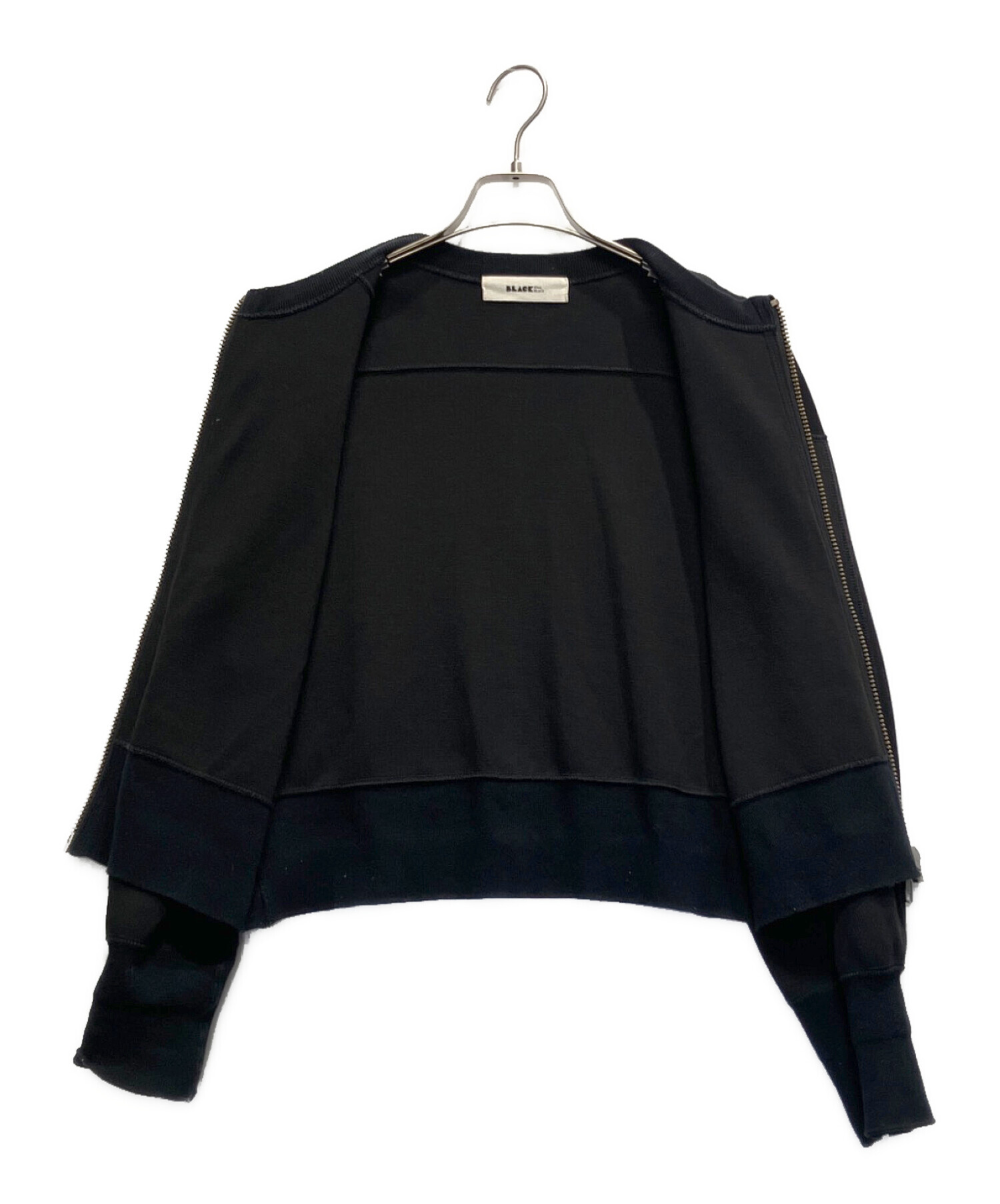 中古・古着通販】IENA (イエナ) BLACKジップアップスウェット ブラック 