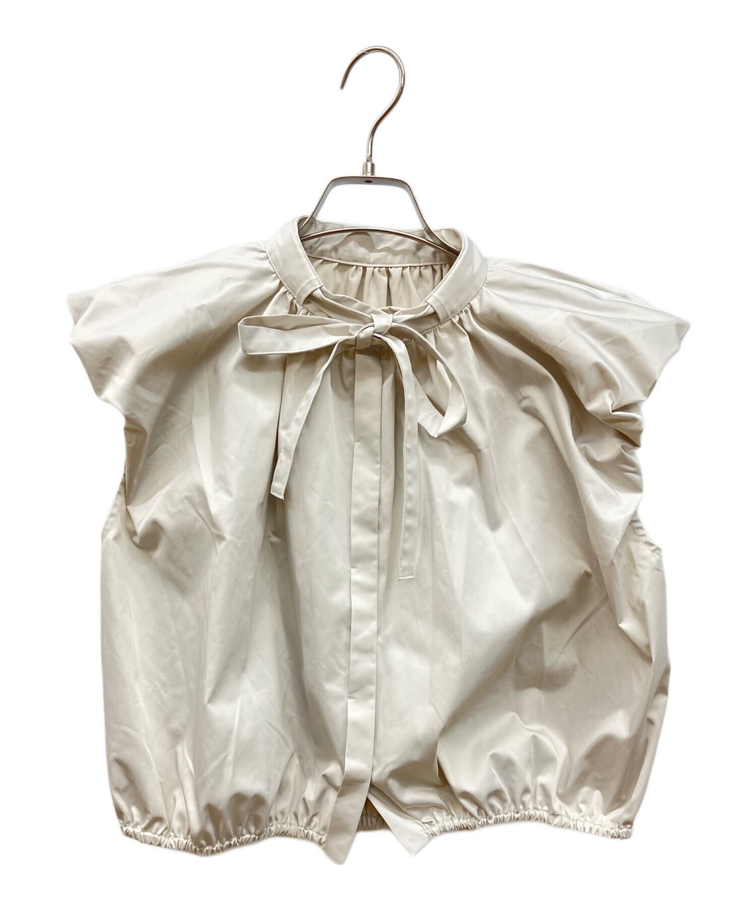 louren  パワーショルダータフタブラウス 中古・古着通販】Louren (ローレン) power shoulder taffeta blouse