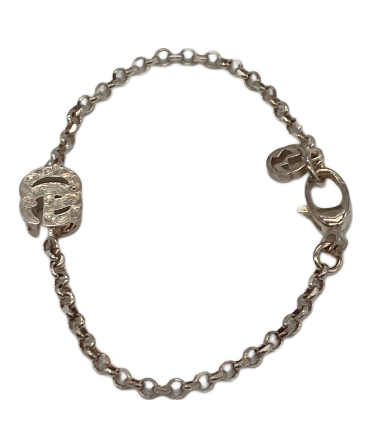 中古・古着通販】GUCCI (グッチ) ダブルGブレスレット シルバー
