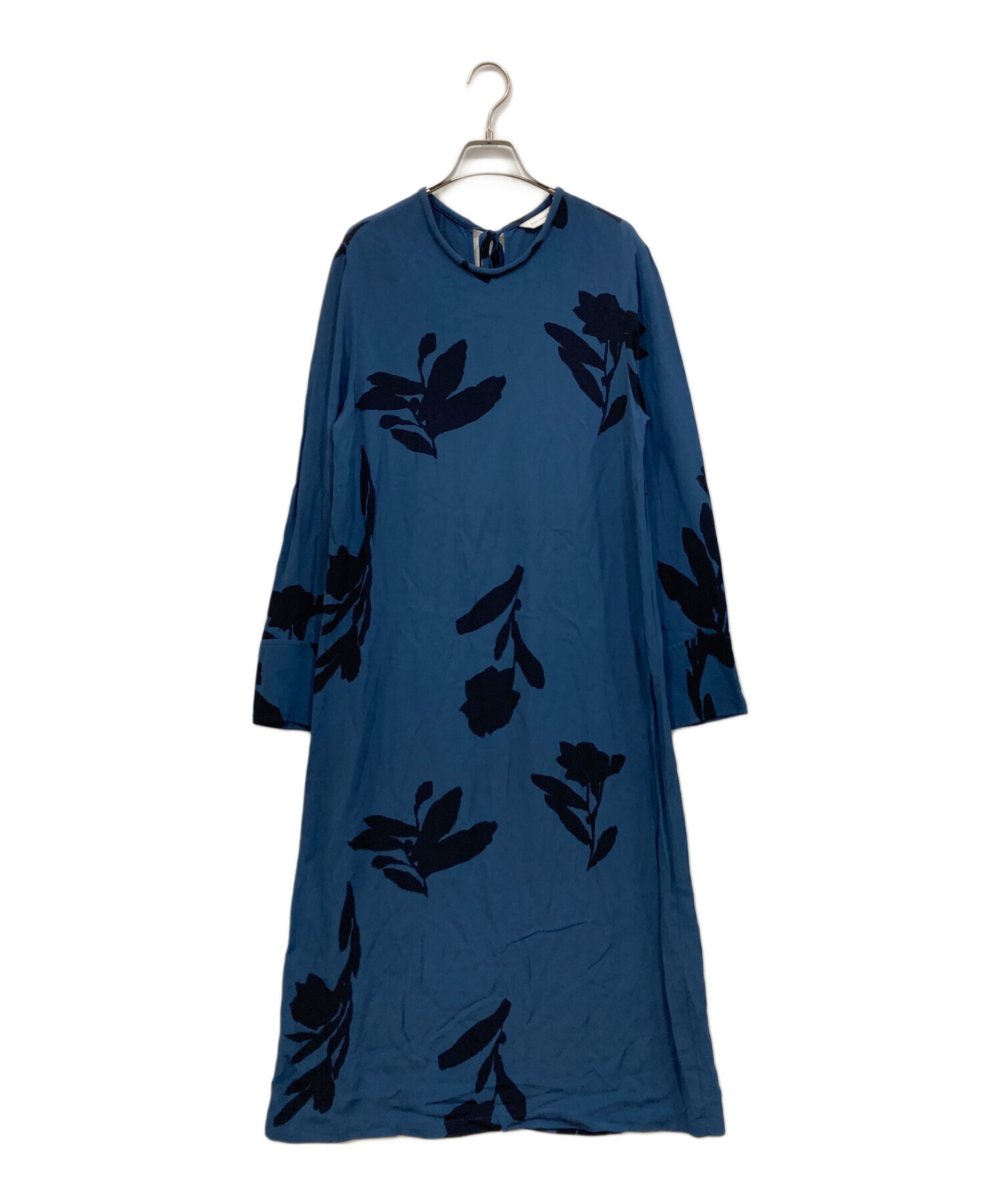 中古・古着通販】marimekko (マリメッコ) レーヨンワンピース ブルー 中古・古着通販】marimekko (マリメッコ) レーヨンワンピース ブルー