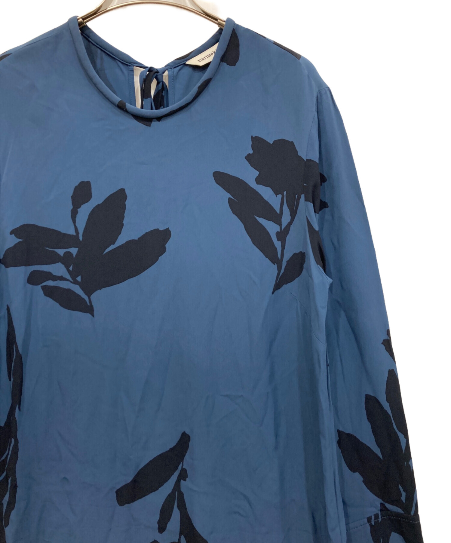 中古・古着通販】marimekko (マリメッコ) レーヨンワンピース ブルー
