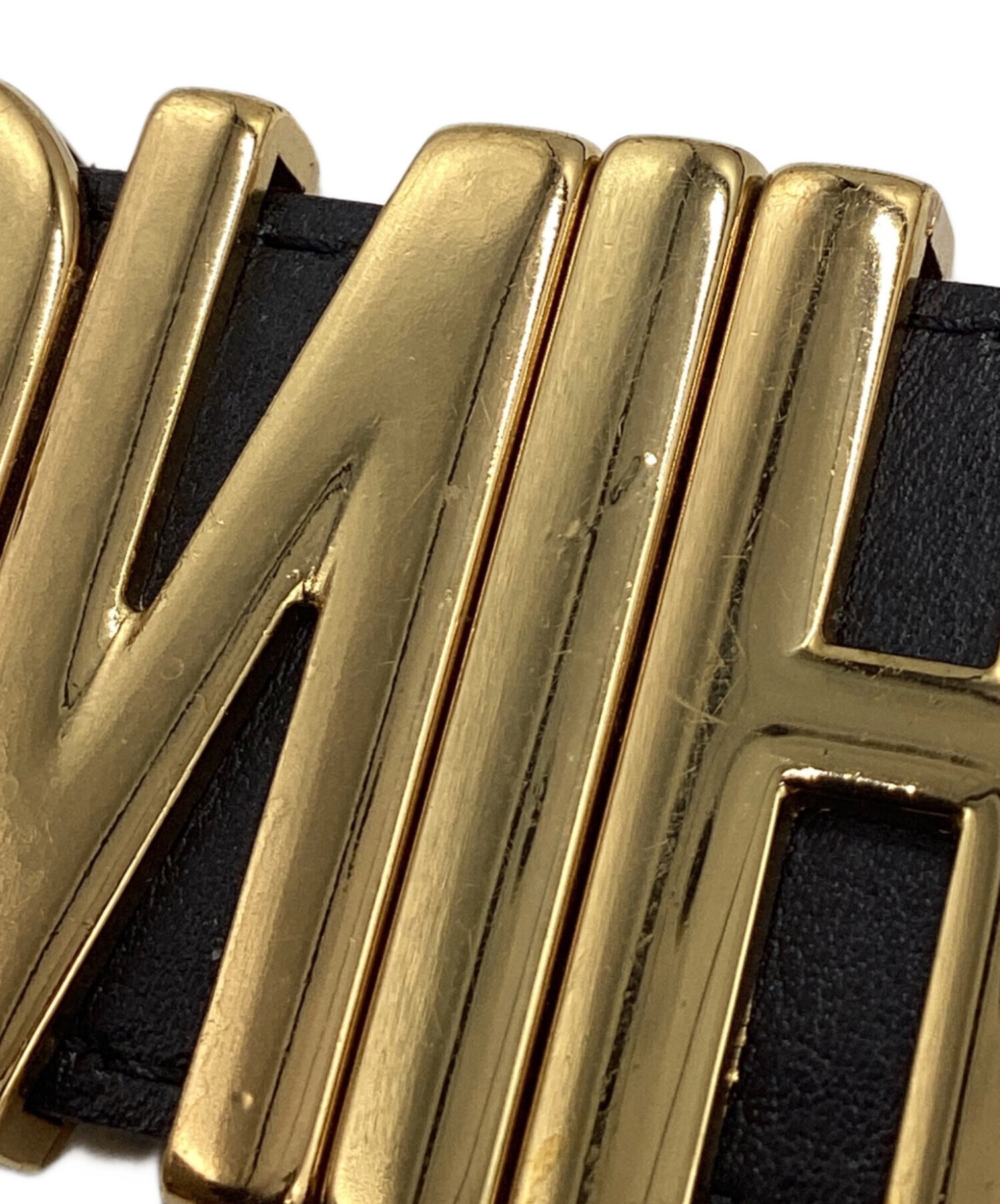 中古・古着通販】MOSCHINO (モスキーノ) ロゴバックルベルト ブラック