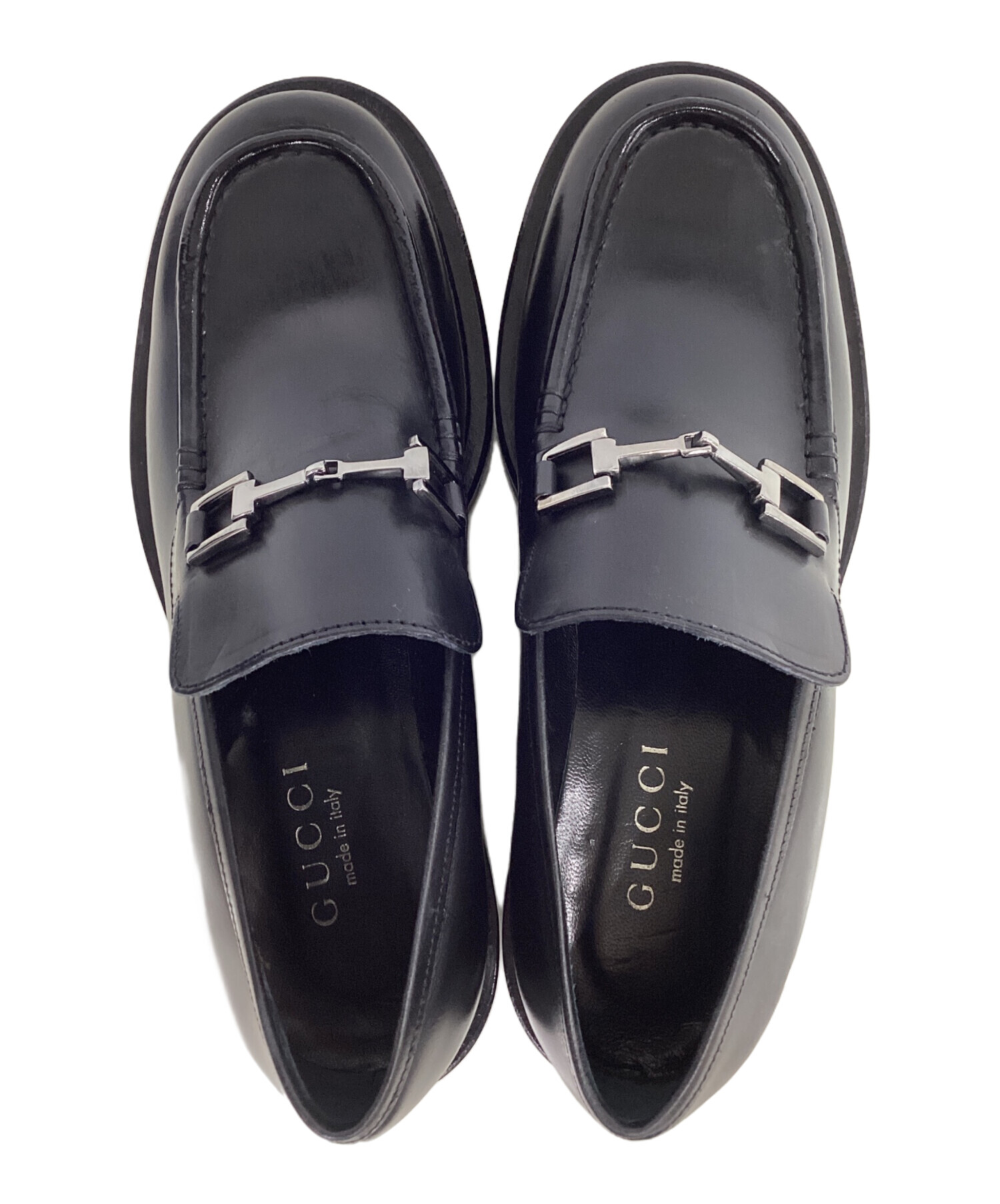 美品　GUCCI　ホースビットローファー　黒　37 GUCCI（グッチ） ホースビット ローファー 37 ブラック レディース