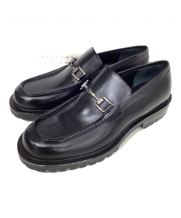 中古・古着通販】GUCCI (グッチ) ホースビットローファー ブラック