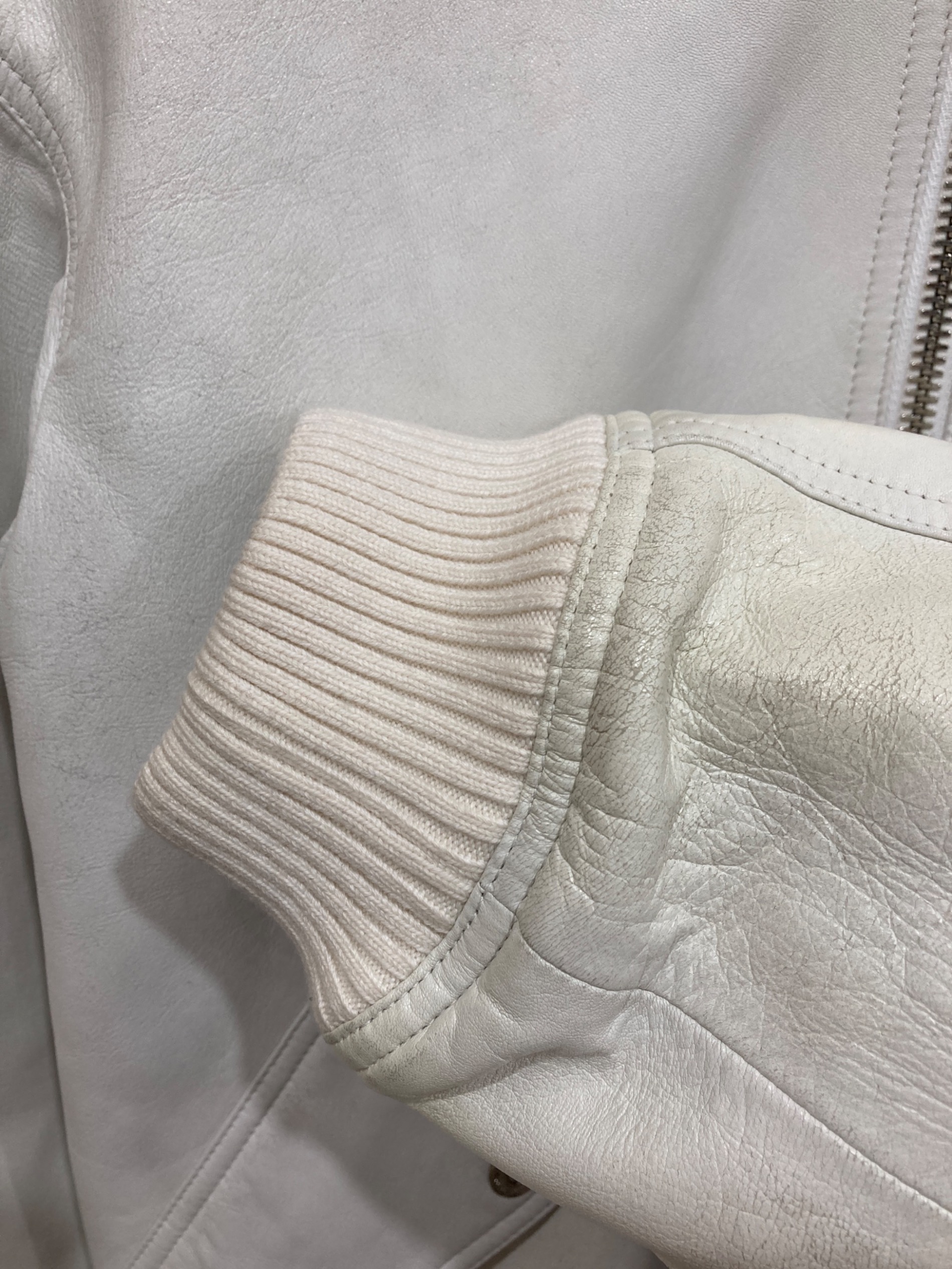 【1点物】Dsquared2 白 ジャケット 38 古着 中古・古着通販】DSQUARED2 (ディースクエアード) レザーオーバー