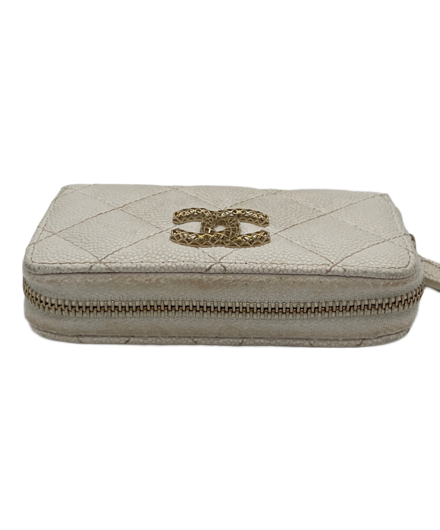 中古・古着通販】CHANEL (シャネル) キャビアスキンカードケース