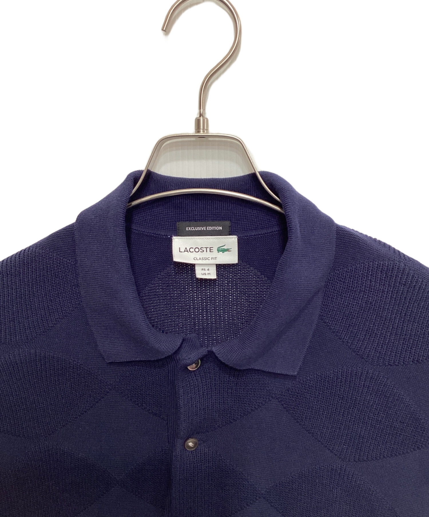 80s ラコステ ニットポロシャツ 80s スペイン製 CHEMISE LACOSTE ラコステ ワンポイント ラムウール