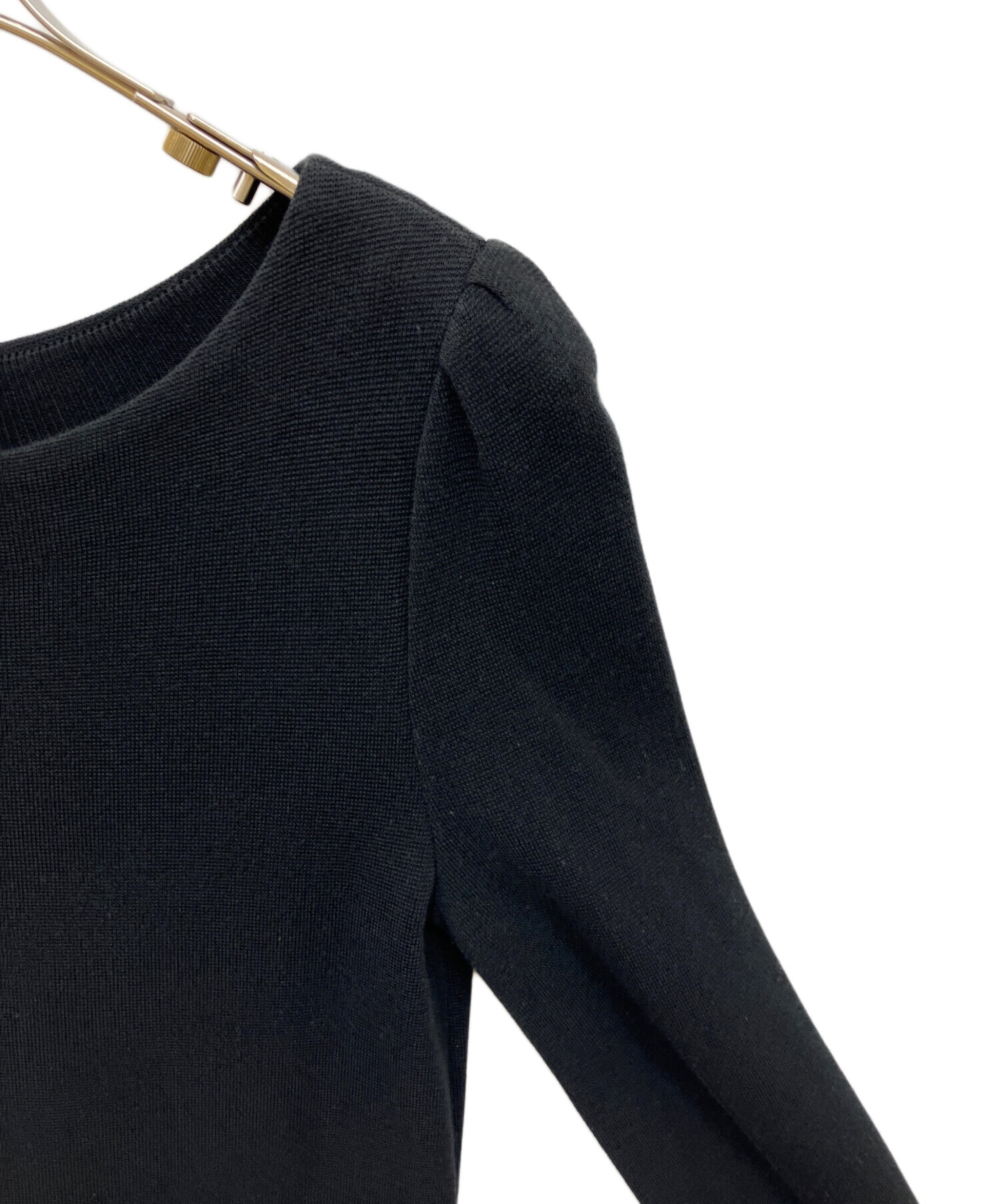 中古・古着通販】FOXEY (フォクシー) ニットワンピース ブラック