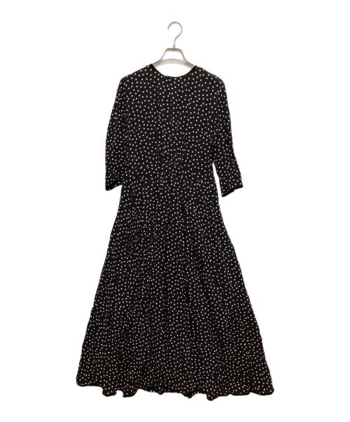 美品✨SINME シンメ ドット ロングワンピース ブラック S 中古・古着通販】SINME (シンメ) ドットロングワンピース ブラック
