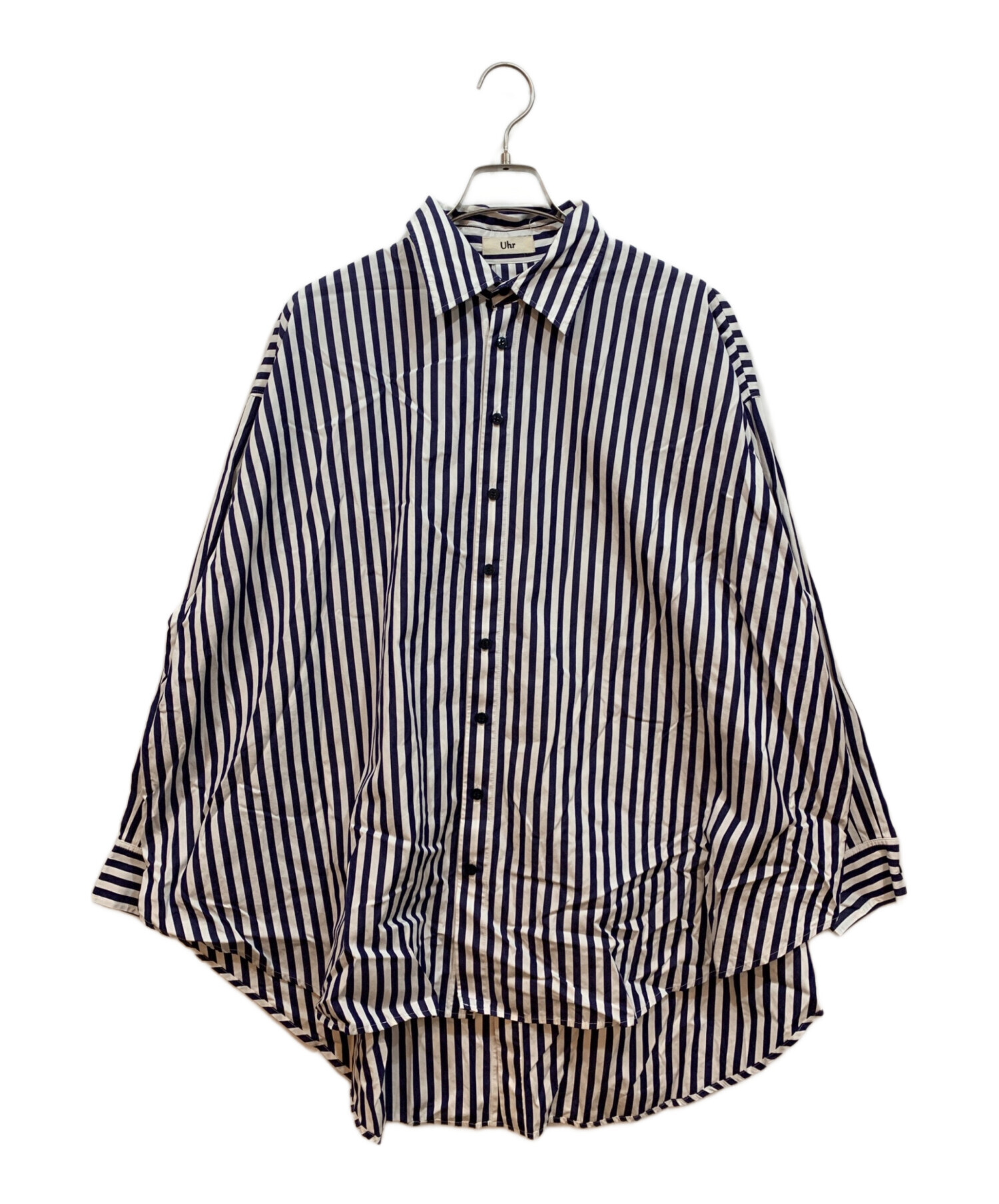 中古・古着通販】Uhr (ウーア) 2Way Big Shirt ブルー サイズ:FREE 
