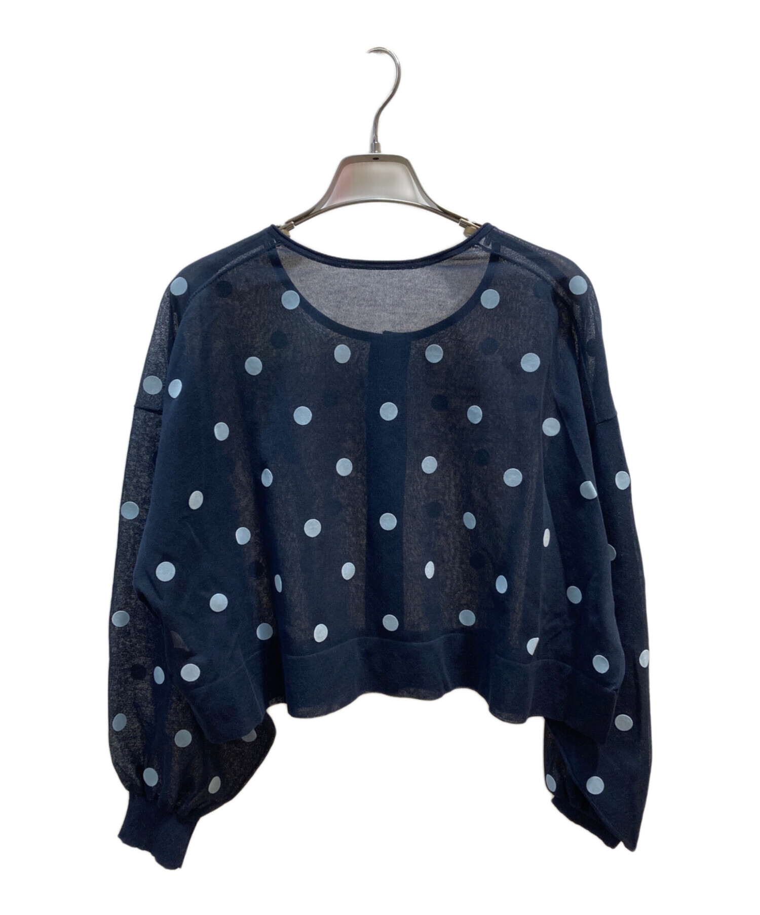 美品 25SS IENA イエナ FILMY ドット シアー カーディガン ネイビー レディース 古着 中古 USED 中古・古着通販】IENA (イエナ) FILMY ドット カーディガン ネイビー