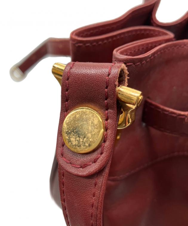 カルティエ 巾着ショルダー ショルダー バッグ 巾着 must de Cartier カルティエ 巾着レザー ショルダー バック - Chago