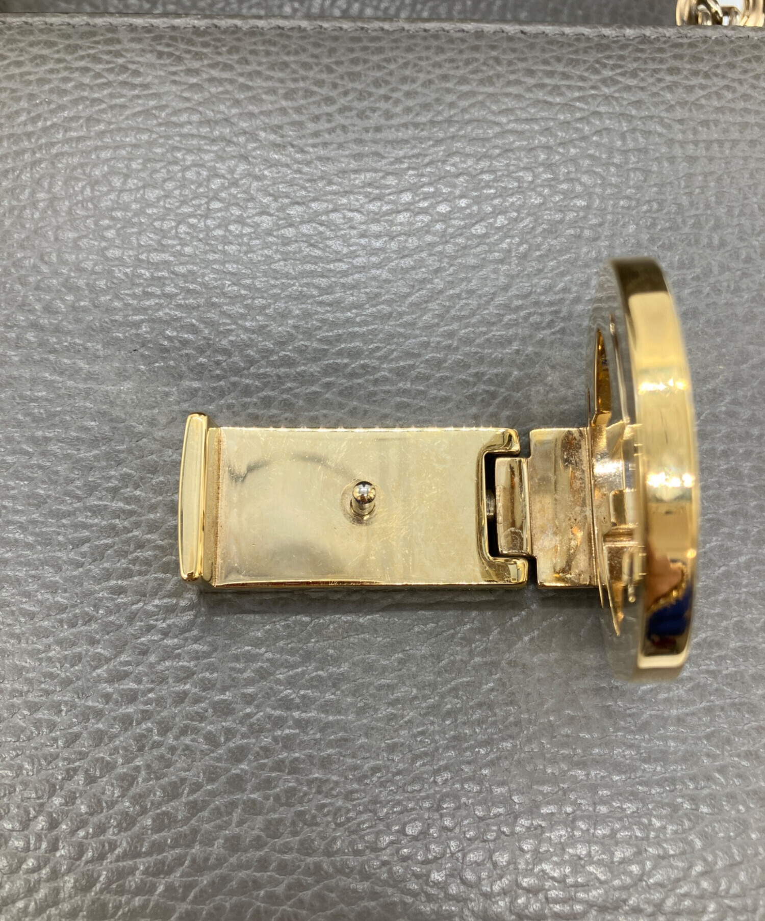 美品 GUCCI インターロッキング ショルダーバッグ グレージュ ゴールド金具 中古・古着通販】GUCCI (グッチ) インターロッキングショルダーバッグ